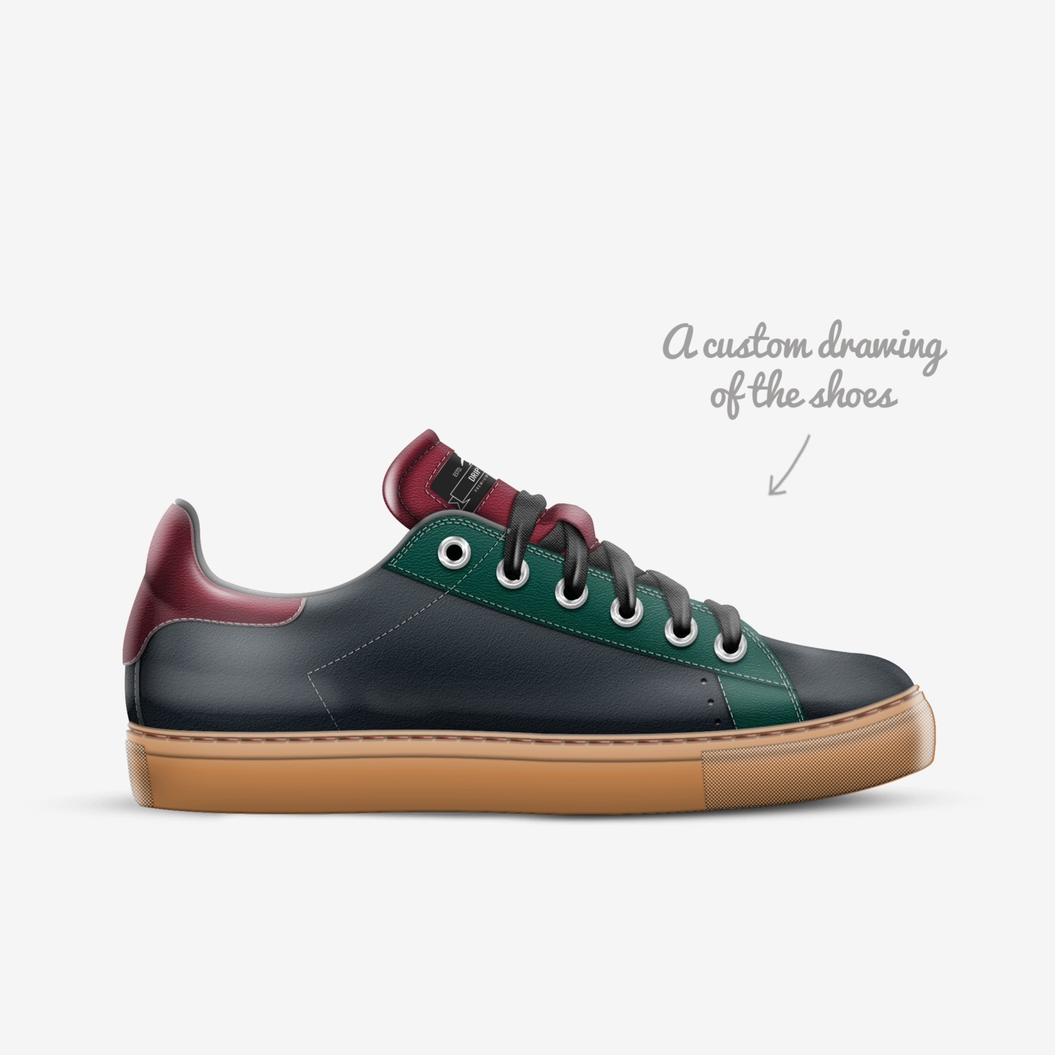 Drippers custom made in Italy shoes by Eric Mcmillian | Sketch view