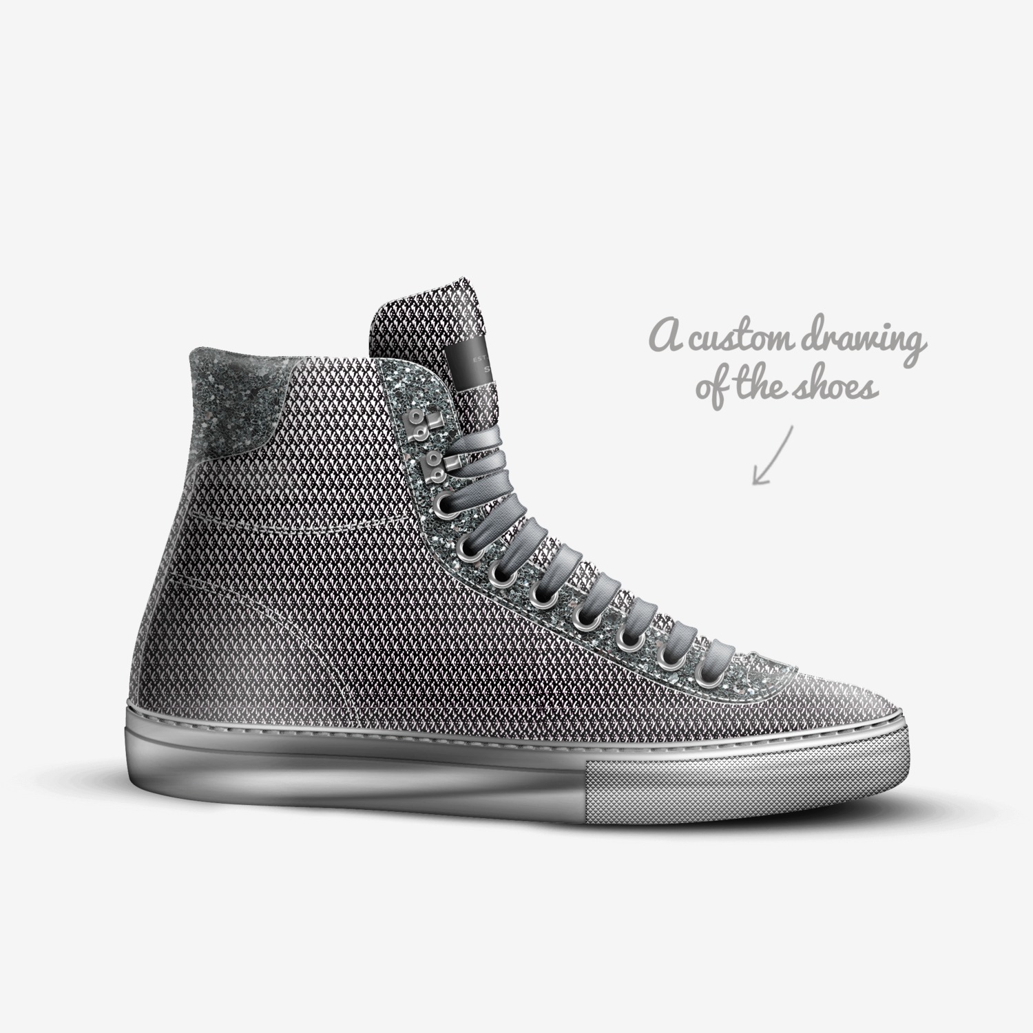 Street Life custom made in Italy shoes by Larry Perry, Sr. | Sketch view