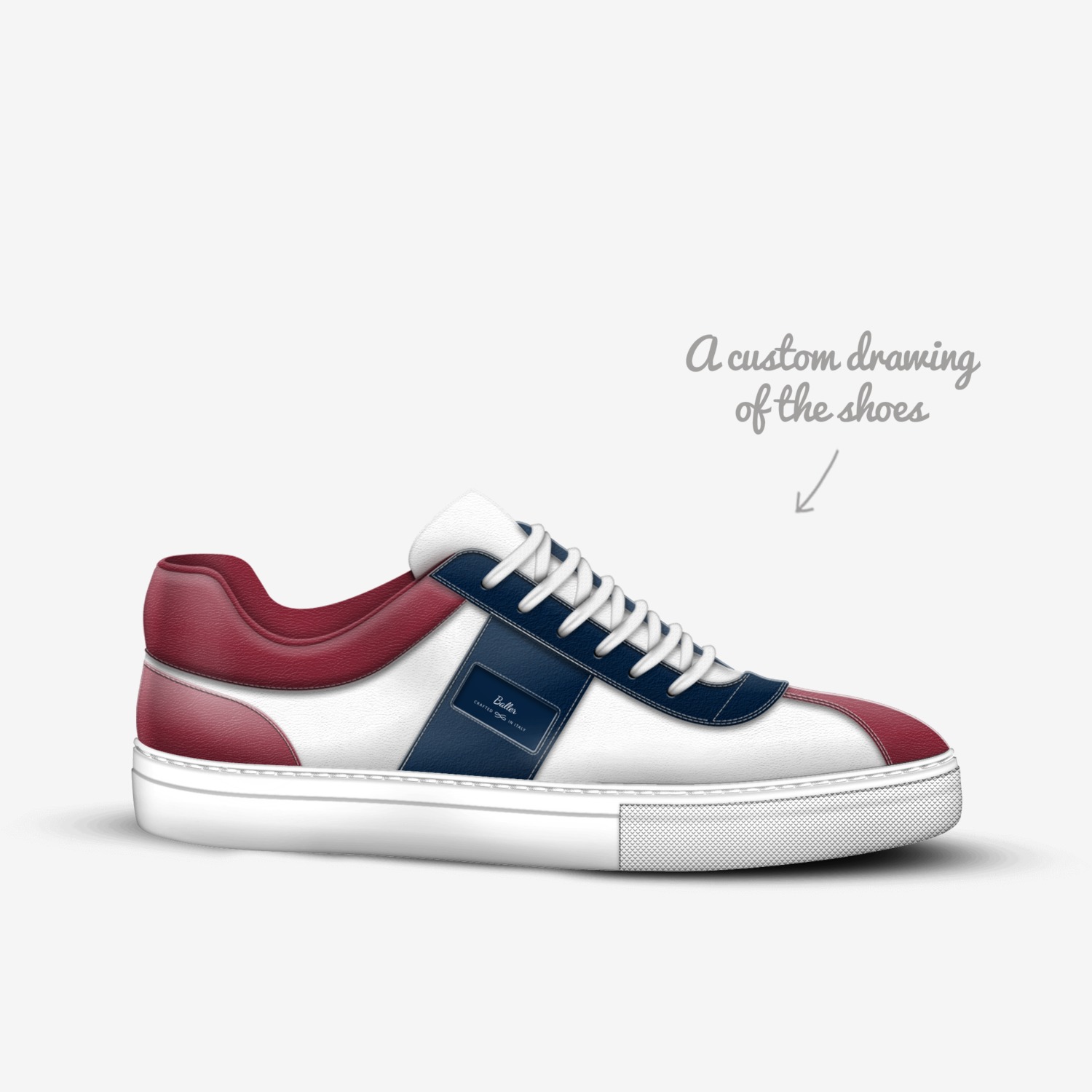 Baller custom made in Italy shoes by Kevin D Stewart | Sketch view