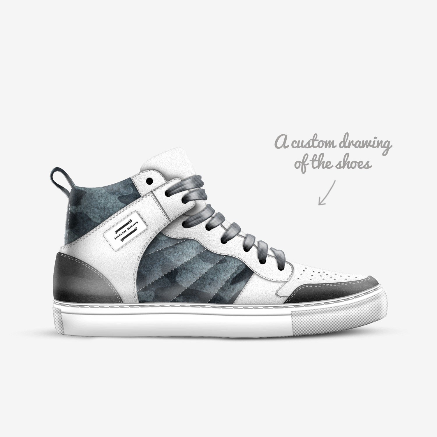 Harlem Nights custom made in Italy shoes by Michael Vallillo | Sketch view