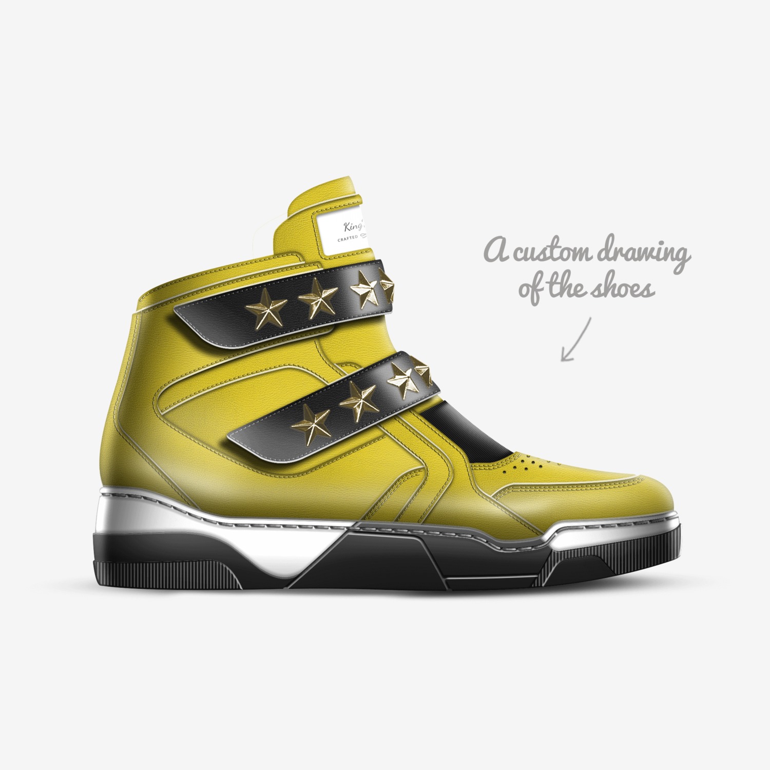 KingWear custom made in Italy shoes by Aframayel Martinez | Sketch view