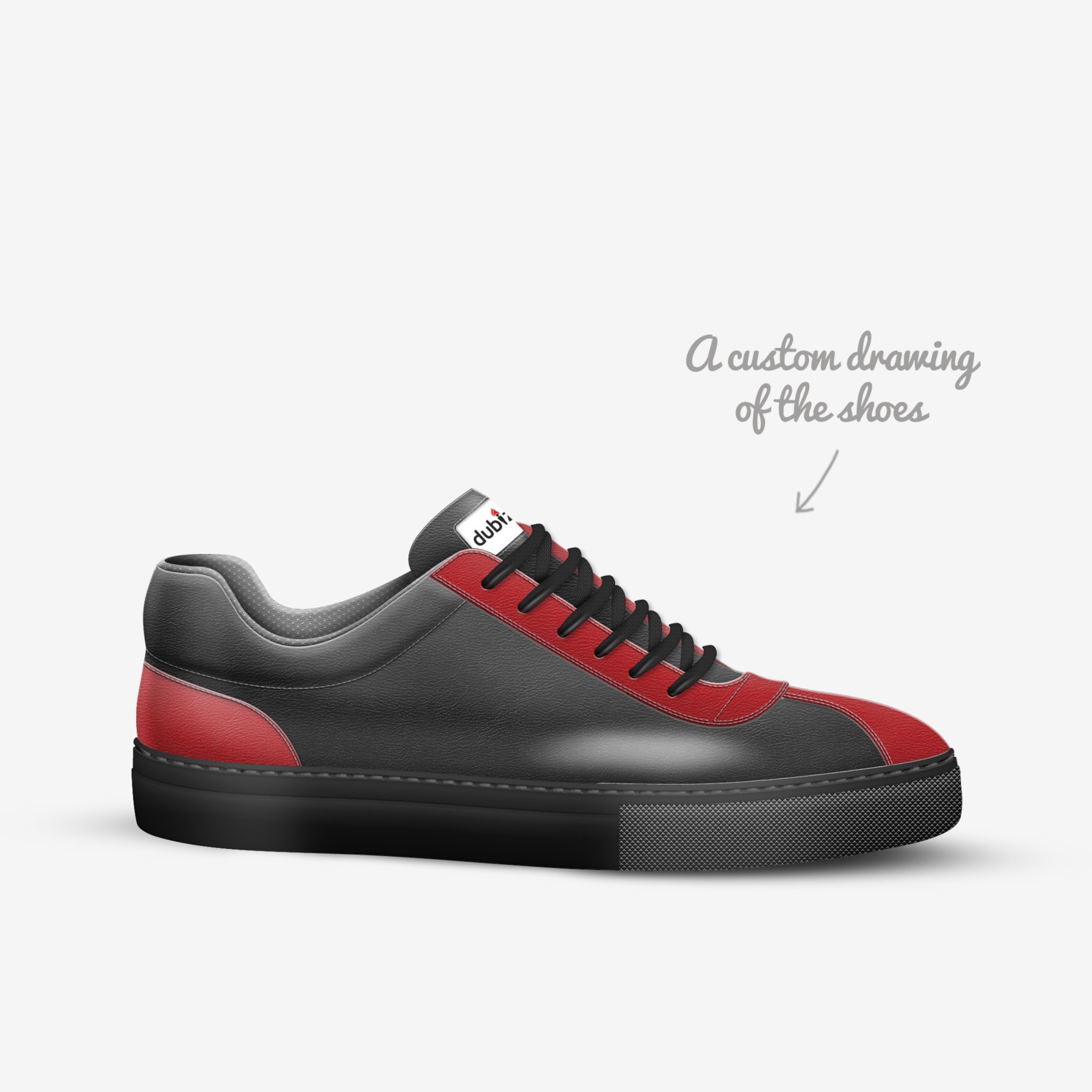 DUBIZZLE custom made in Italy shoes by Agency Aliveshoes | Sketch view
