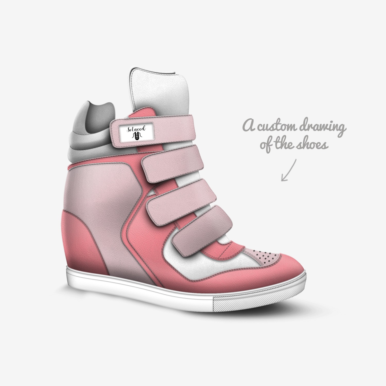 Solaced  custom made in Italy shoes by Sheila Wilson | Sketch view