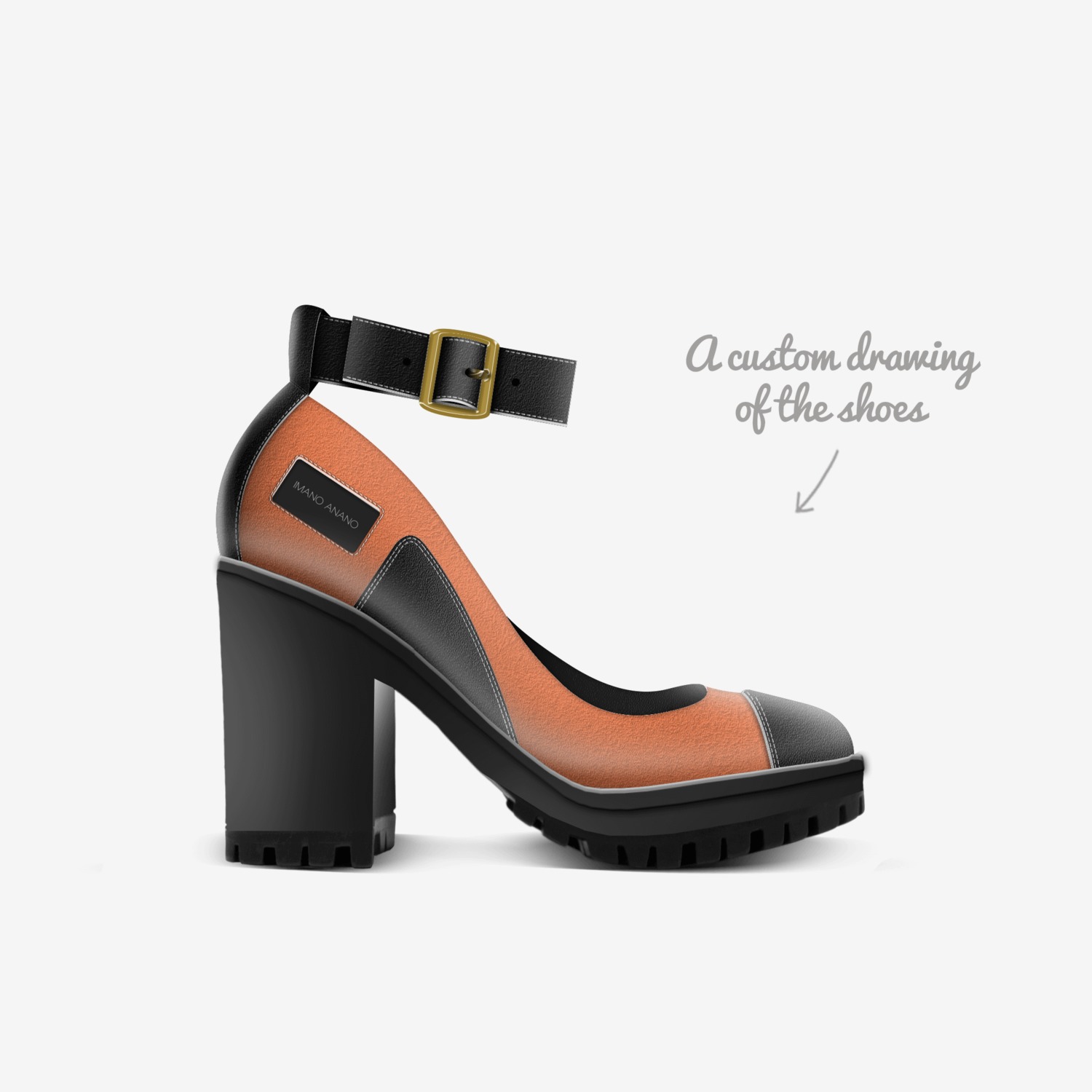 classic custom made in Italy shoes by Iman A | Sketch view
