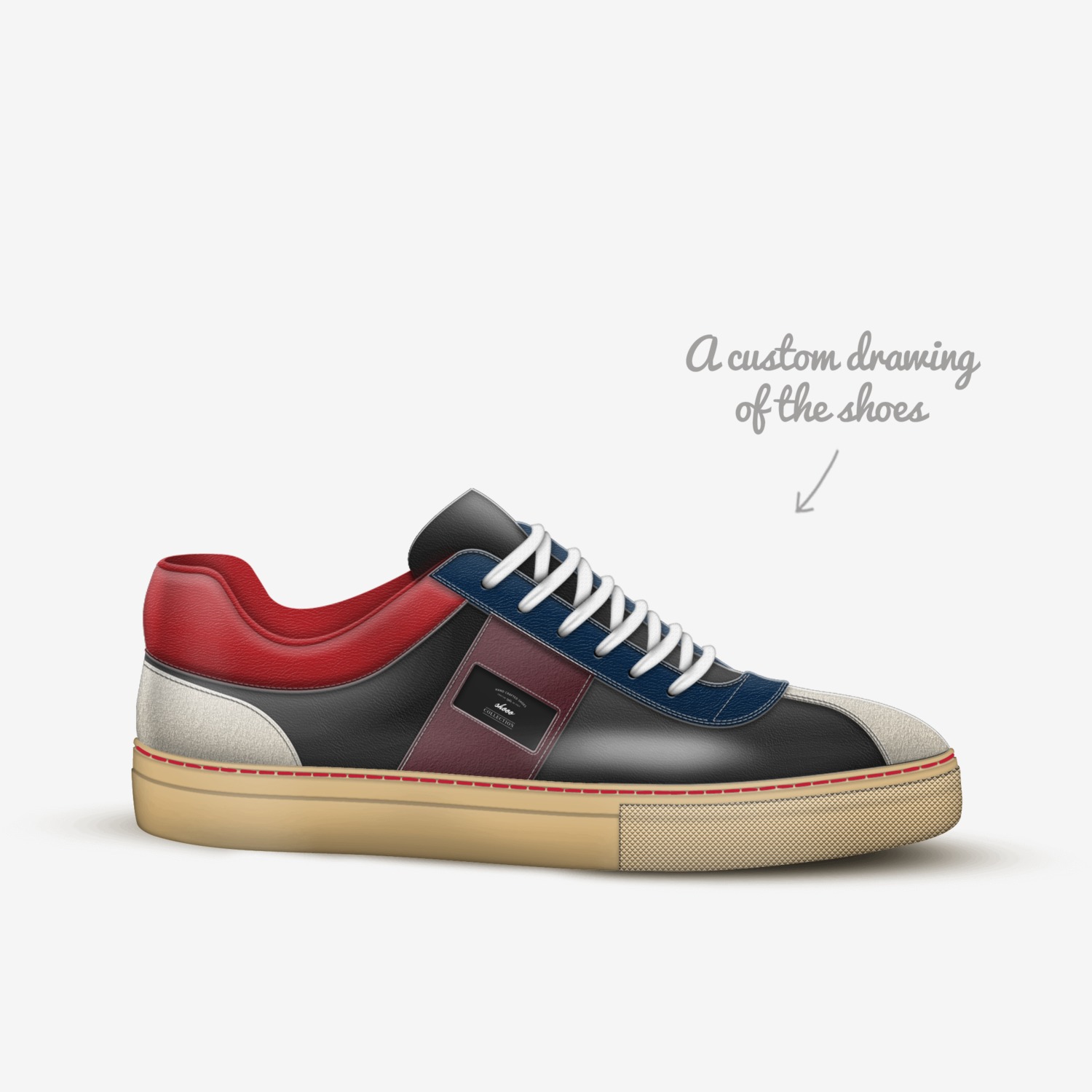 shoo custom made in Italy shoes by Adeline Ng | Sketch view