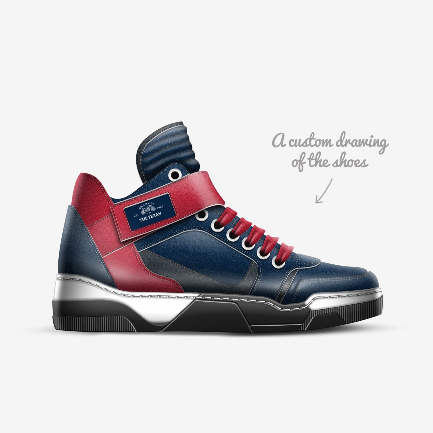 The Texan custom made in Italy shoes by Richard Lee Ayala | Sketch view