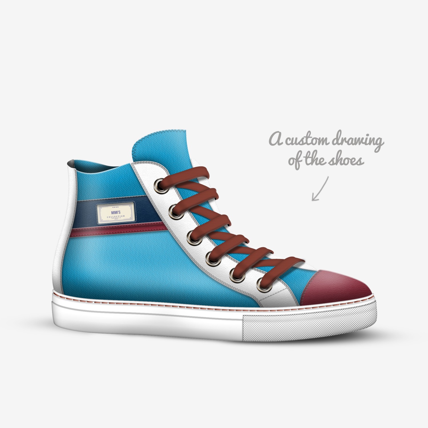 Mimi's custom made in Italy shoes by Cyleena Iverson | Sketch view