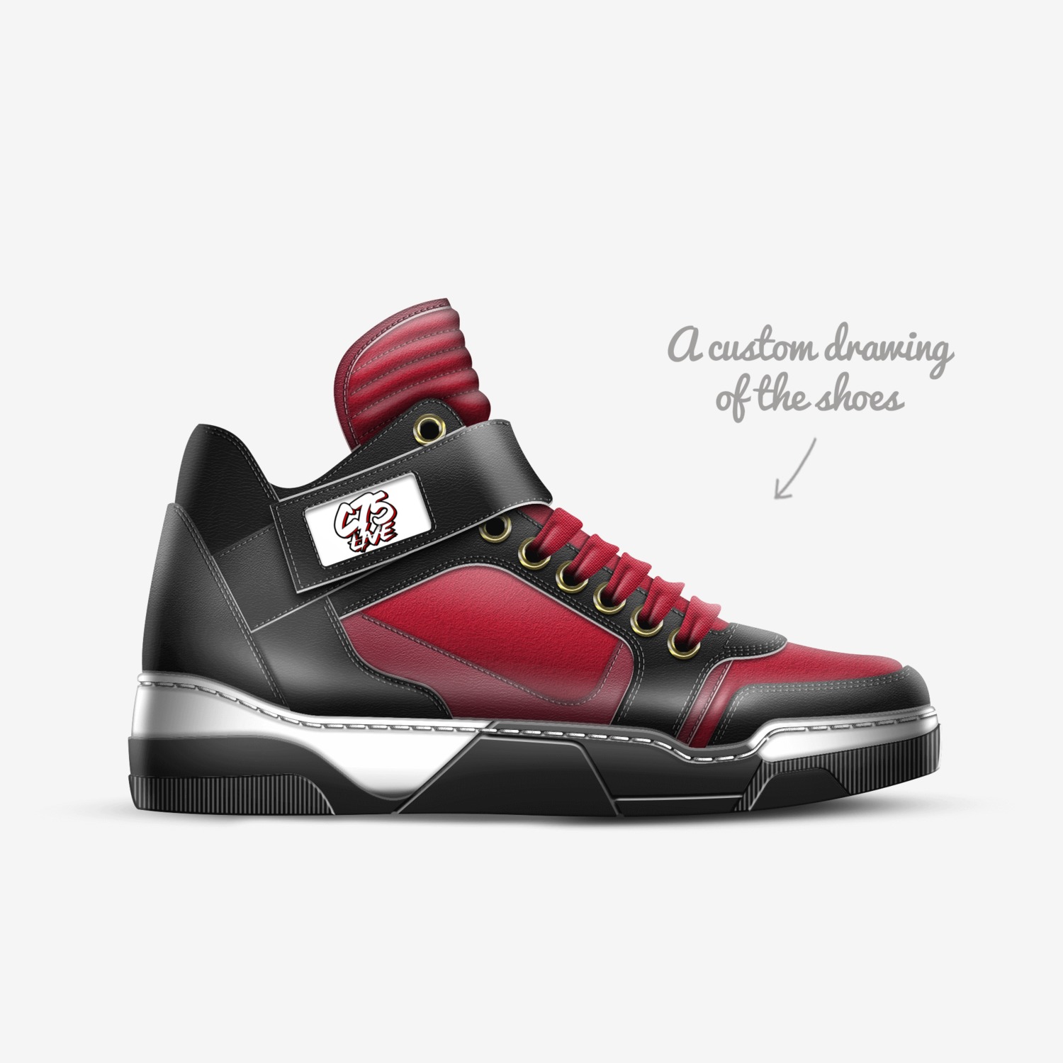 C75 Live custom made in Italy shoes by C75 Live | Sketch view
