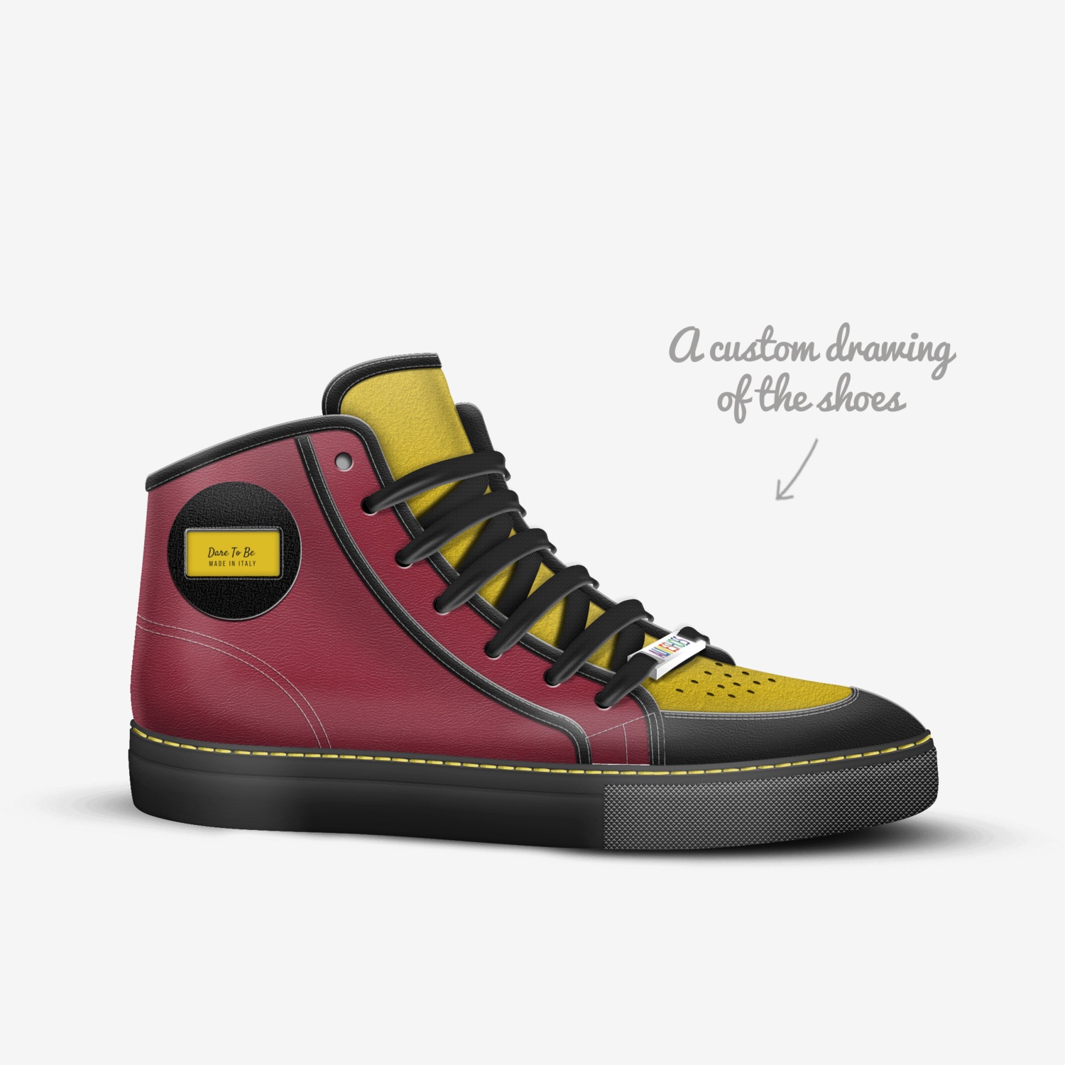 Dare To Be  custom made in Italy shoes by Mason Hill | Sketch view