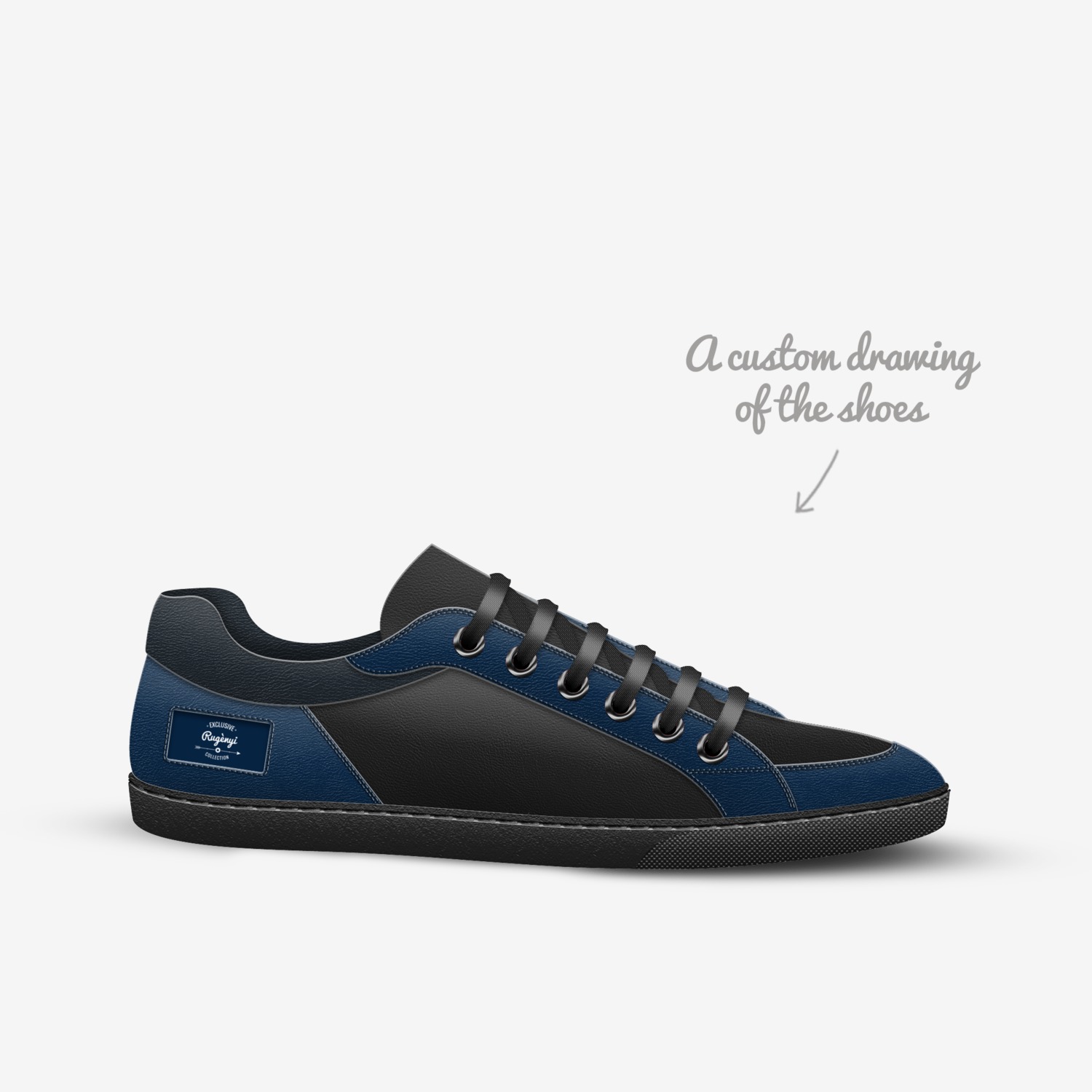 Rugènyi custom made in Italy shoes by Chloe Rugenyi | Sketch view
