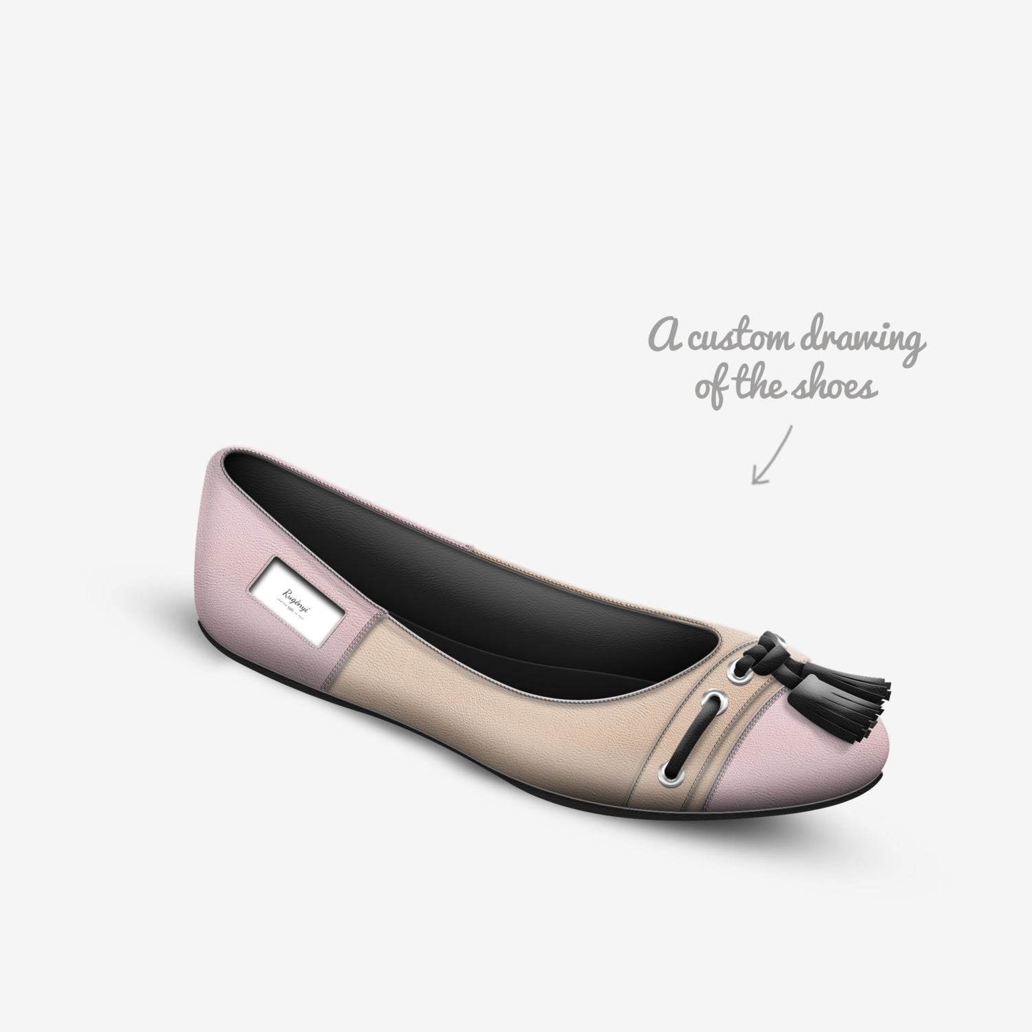 Rugènyi custom made in Italy shoes by Chloe Rugenyi | Sketch view