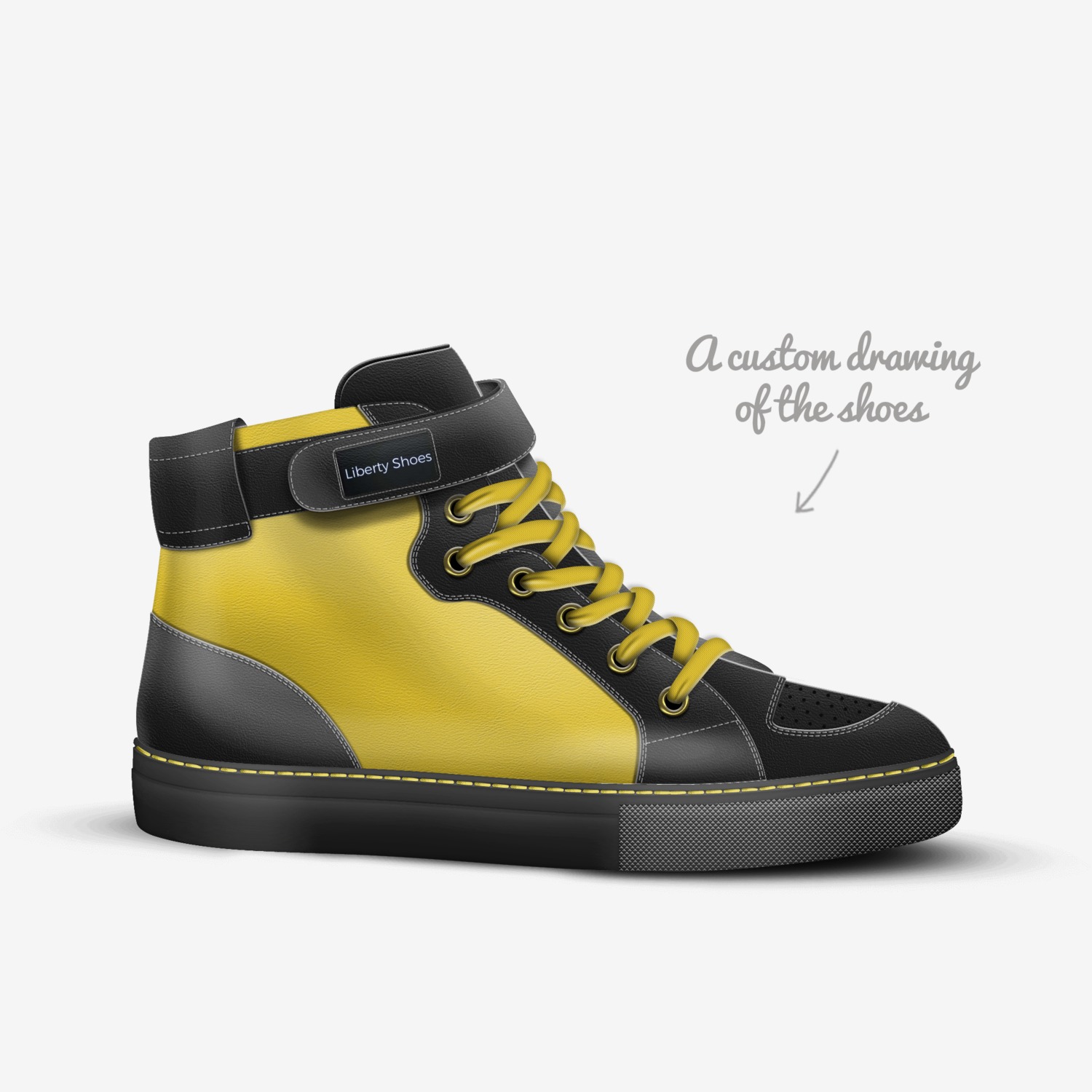 Liberty Shoes custom made in Italy shoes by Joshua Smith | Sketch view