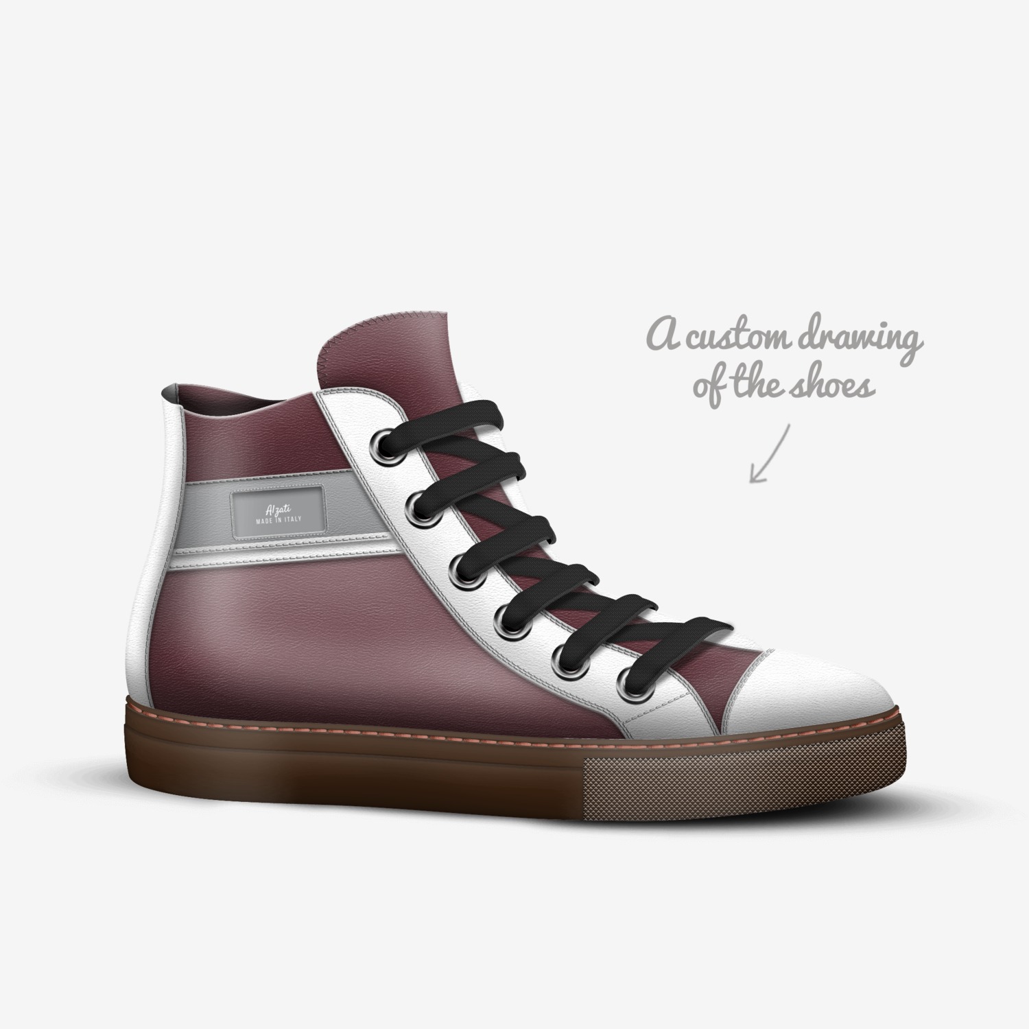 Alzati custom made in Italy shoes by Mycahasiah Carter | Sketch view