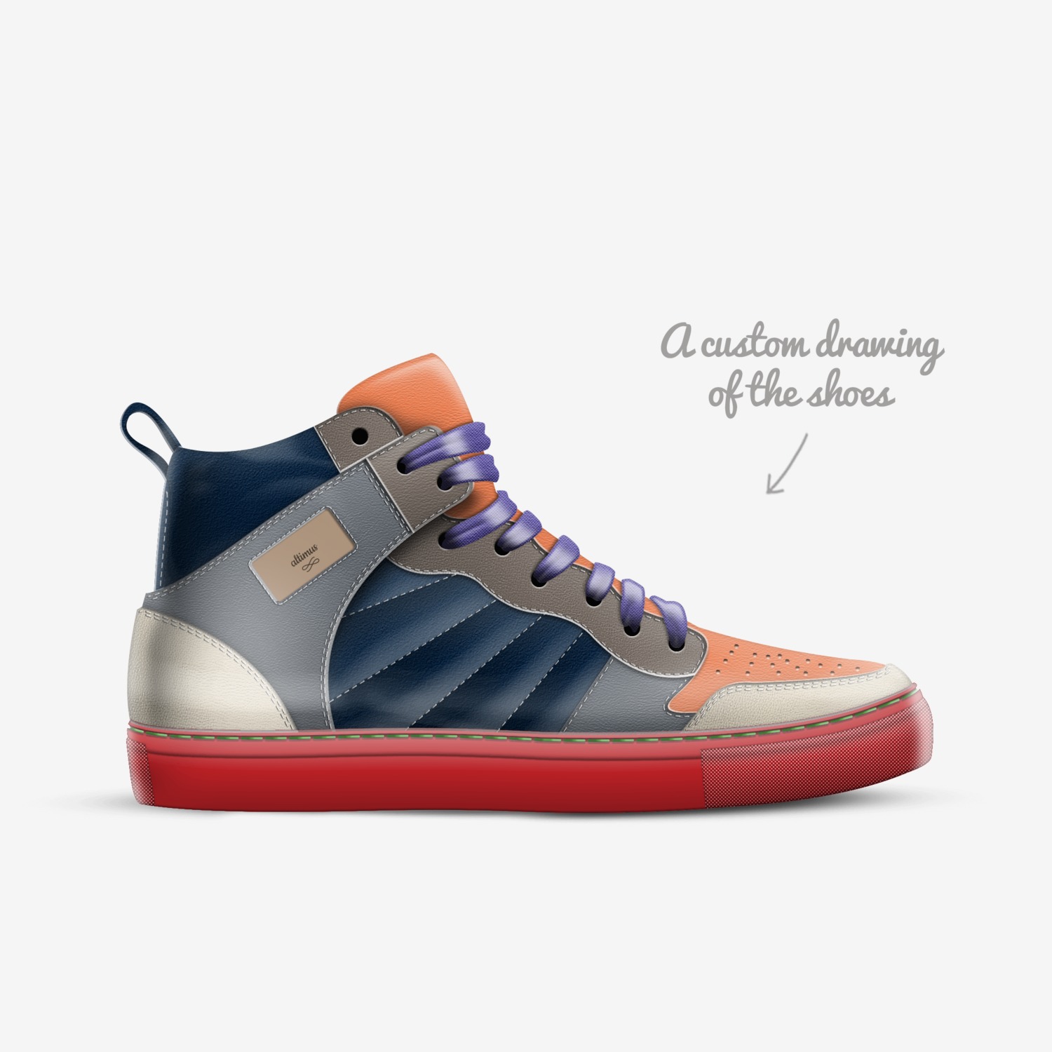 altimus custom made in Italy shoes by Kevon Toland | Sketch view
