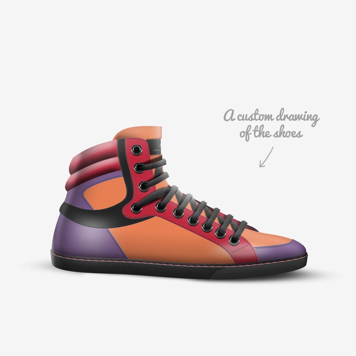 Desire custom made in Italy shoes by Larry Perry, Sr. | Sketch view