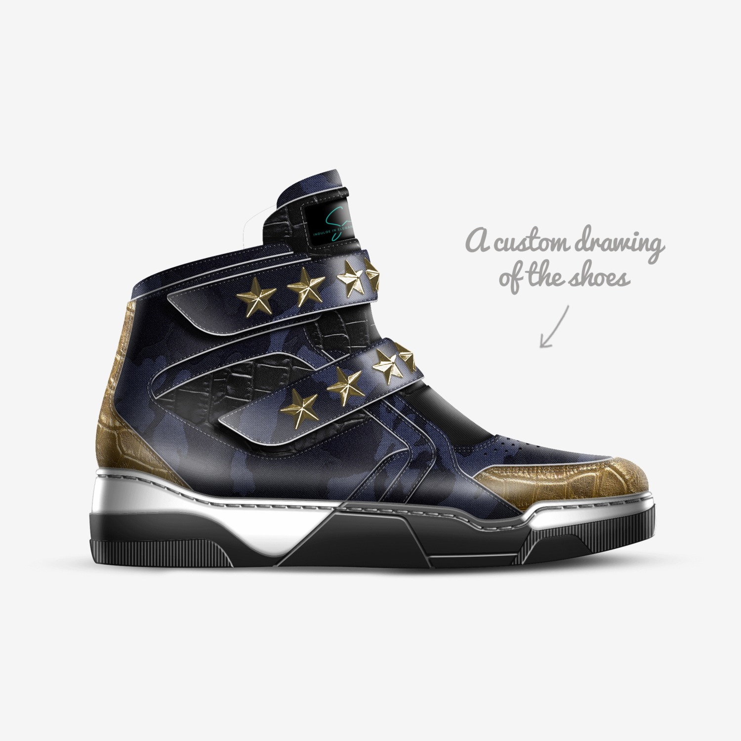 Emperor I custom made in Italy shoes by Stephoñe Braswell | Sketch view