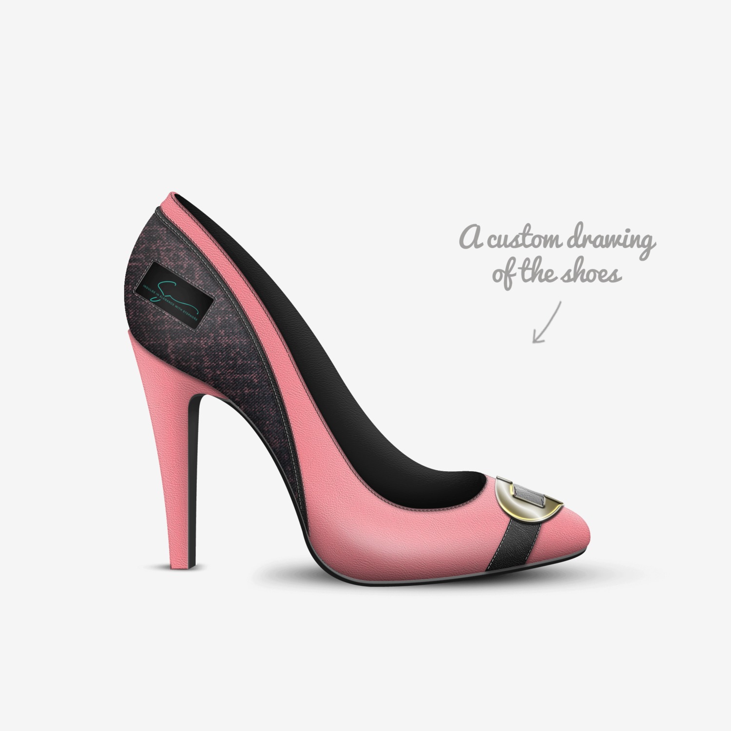 Opulence I custom made in Italy shoes by Stephoñe Braswell | Sketch view