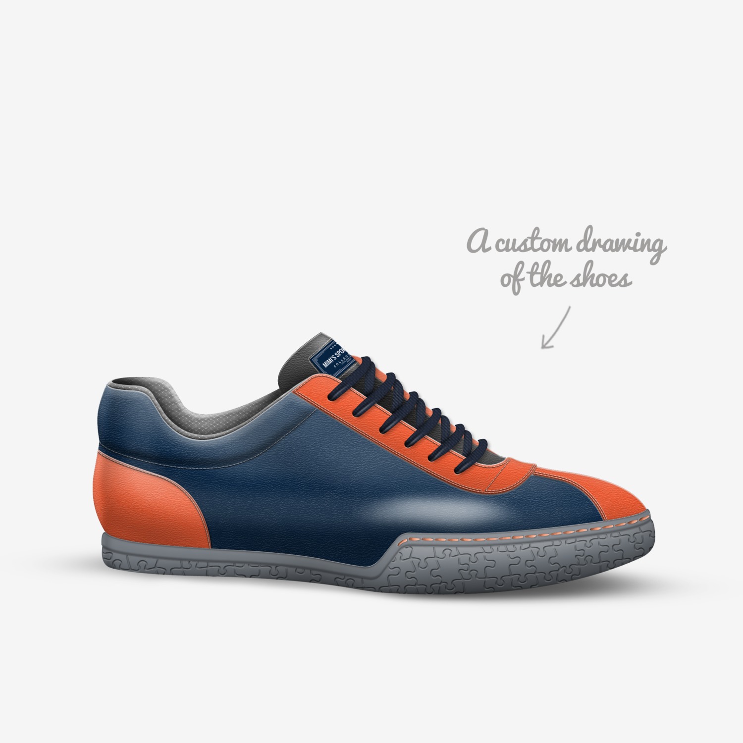 Mimi's Sports Edit custom made in Italy shoes by Cyleena Iverson | Sketch view