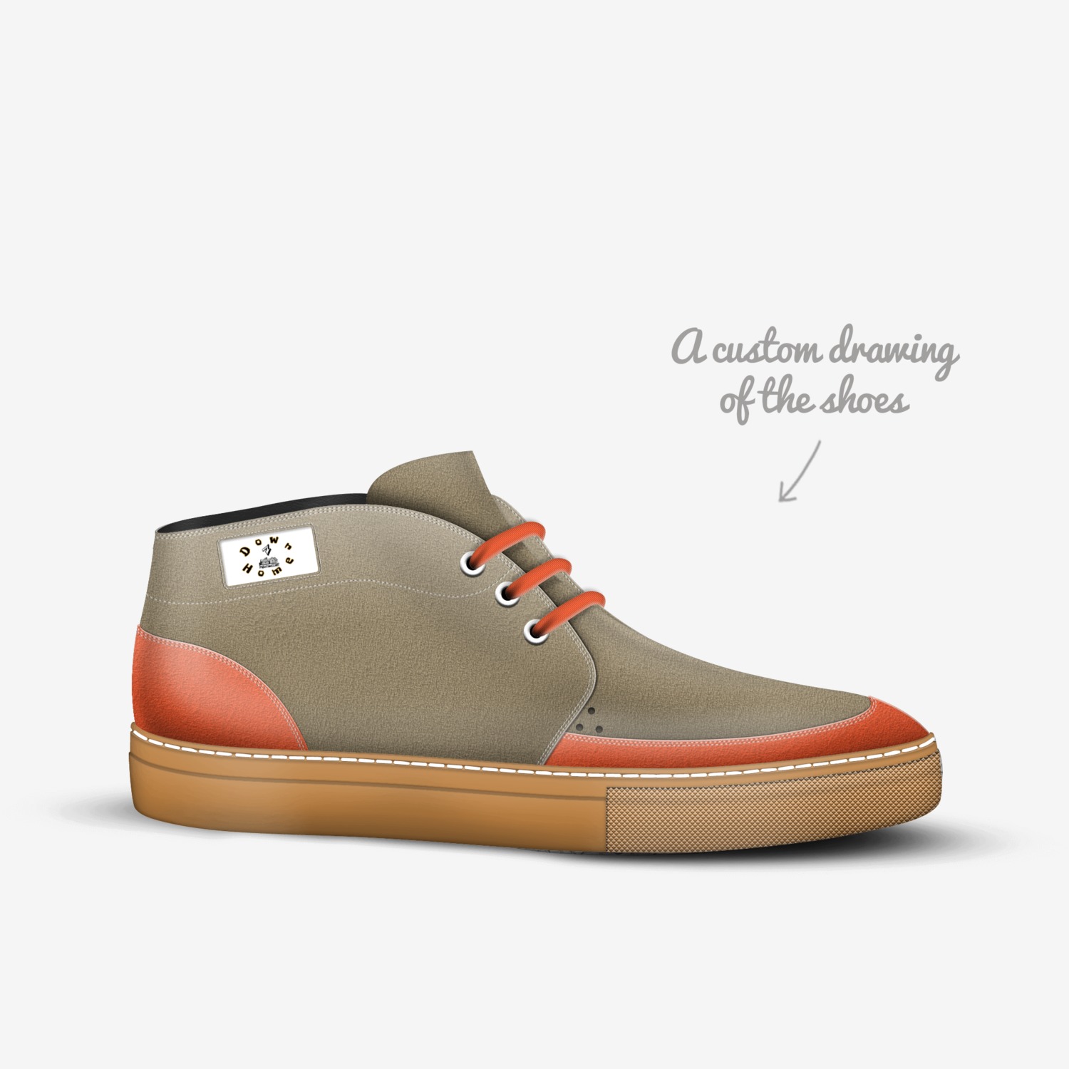 Sun & Moon custom made in Italy shoes by James Beckworth | Sketch view