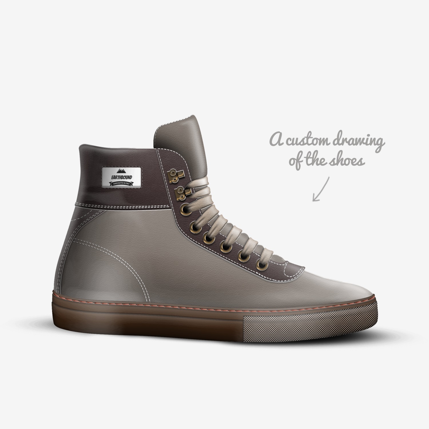 EarthBound custom made in Italy shoes by Richard Wyatt Jr | Sketch view