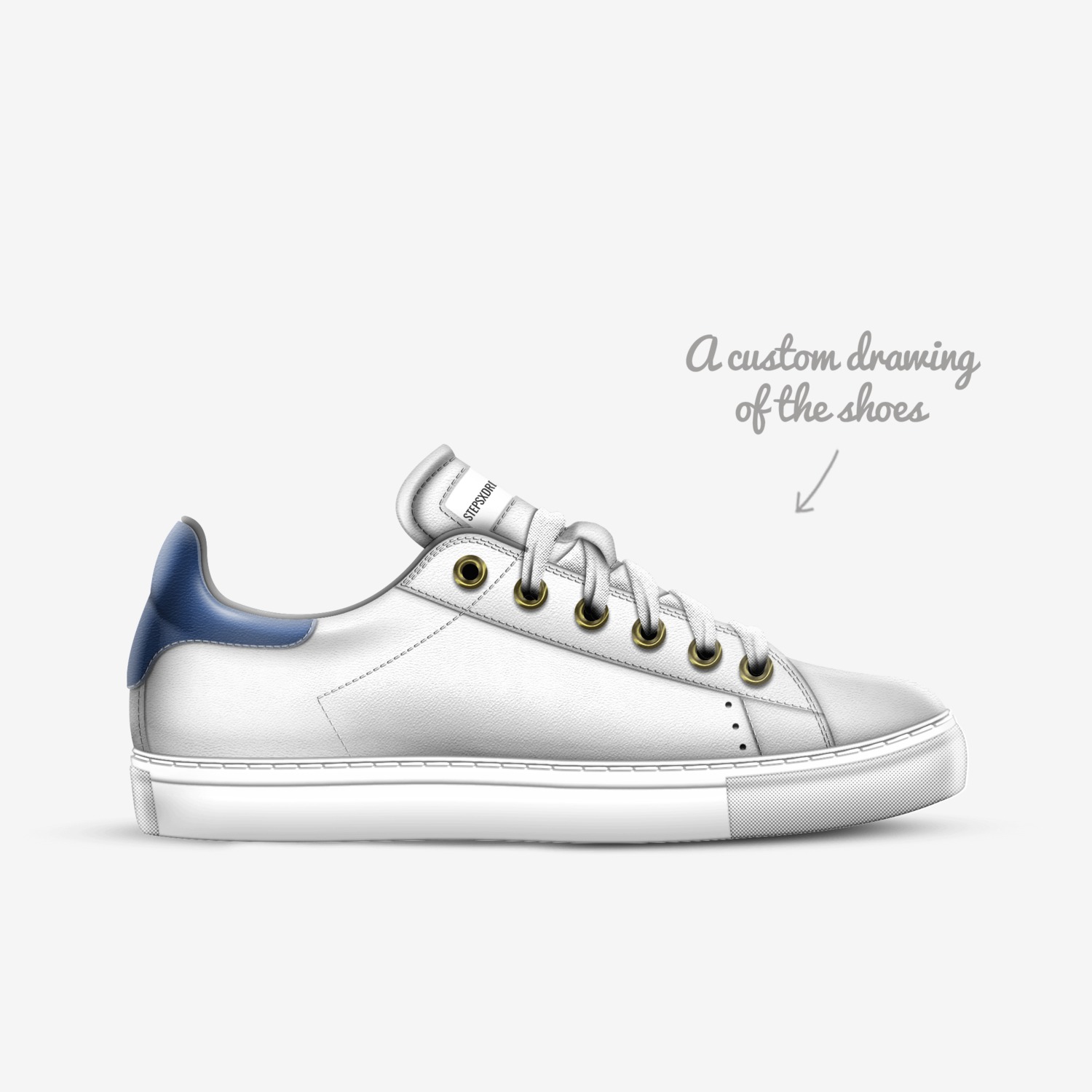 STEPSxDr.Dope custom made in Italy shoes by Dr. Dope | Sketch view