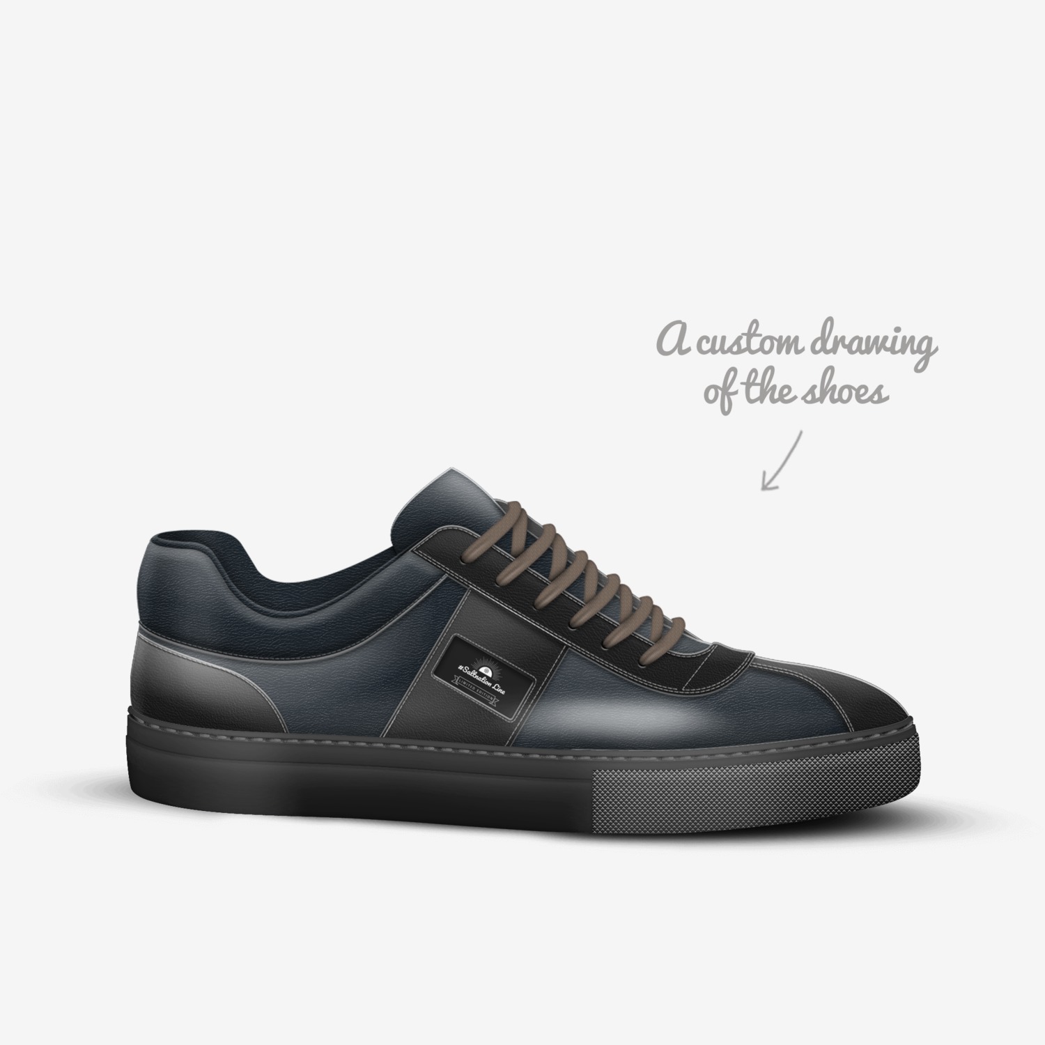#Saltnation Line custom made in Italy shoes by Turkessa Mais | Sketch view