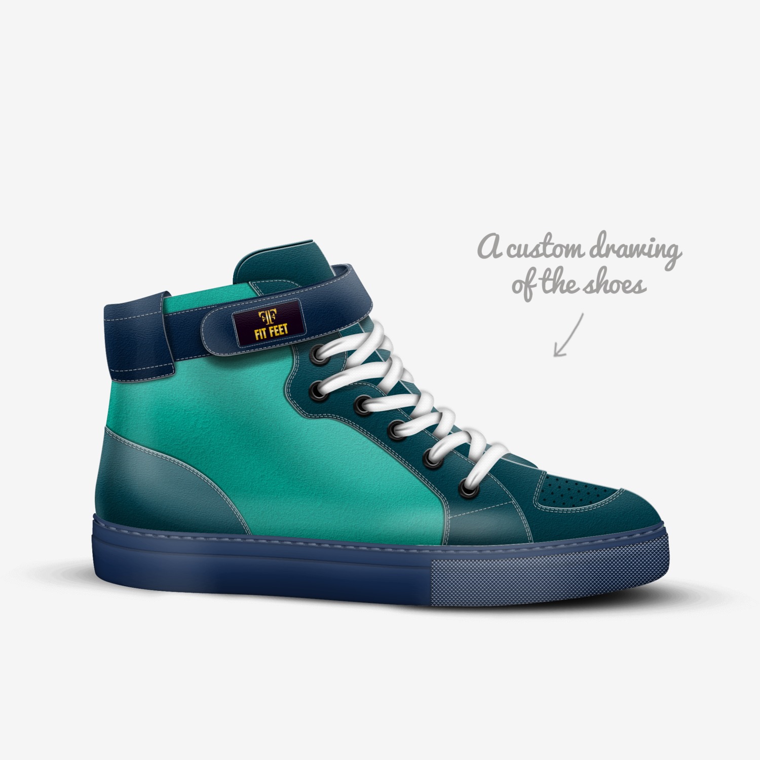 Fit Feet custom made in Italy shoes by Canishka Alexander | Sketch view