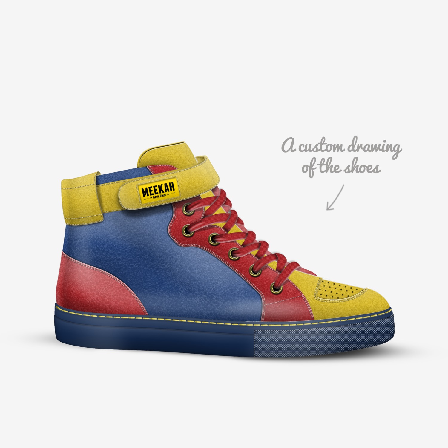meekah custom made in Italy shoes by Agency Aliveshoes | Sketch view