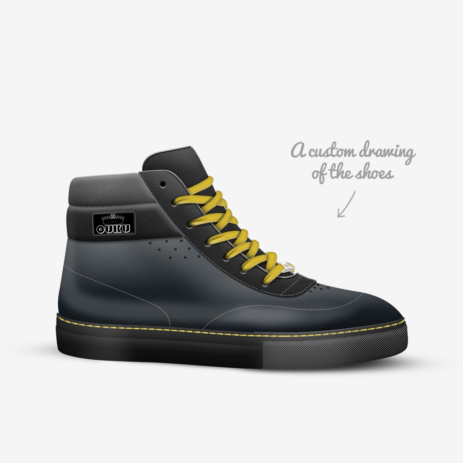 OUKU  custom made in Italy shoes by Christopher Funches | Sketch view