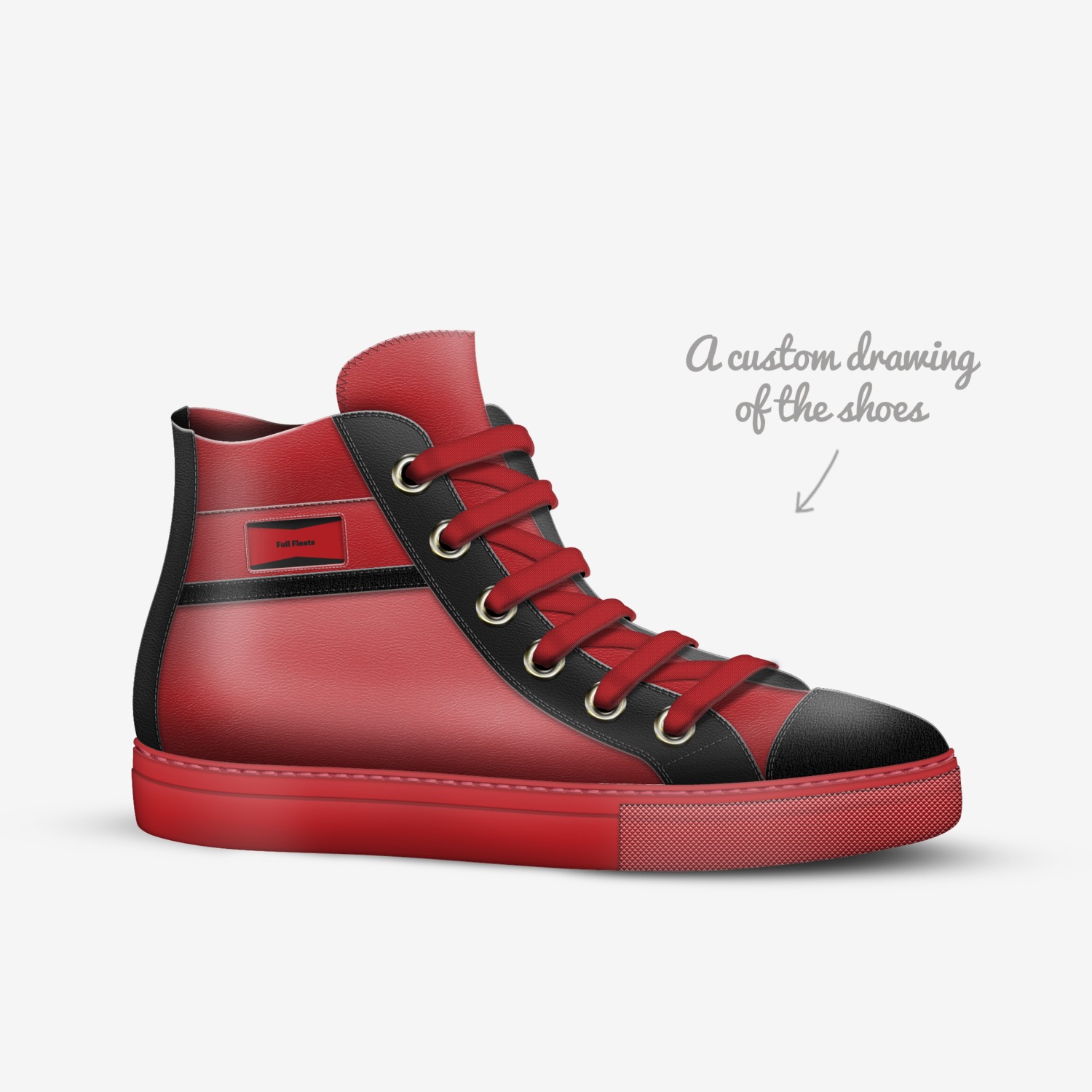 Full Fleats custom made in Italy shoes by Aidan Aidan | Sketch view