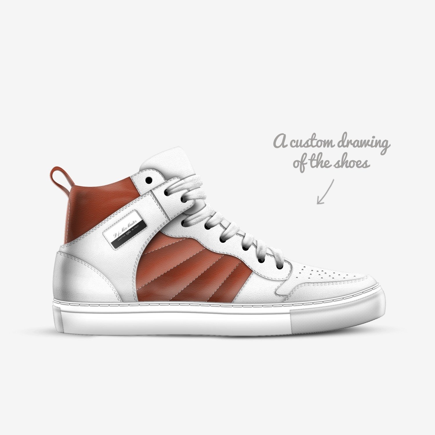 D.J.sMixMaster custom made in Italy shoes by Kedrick Burke | Sketch view