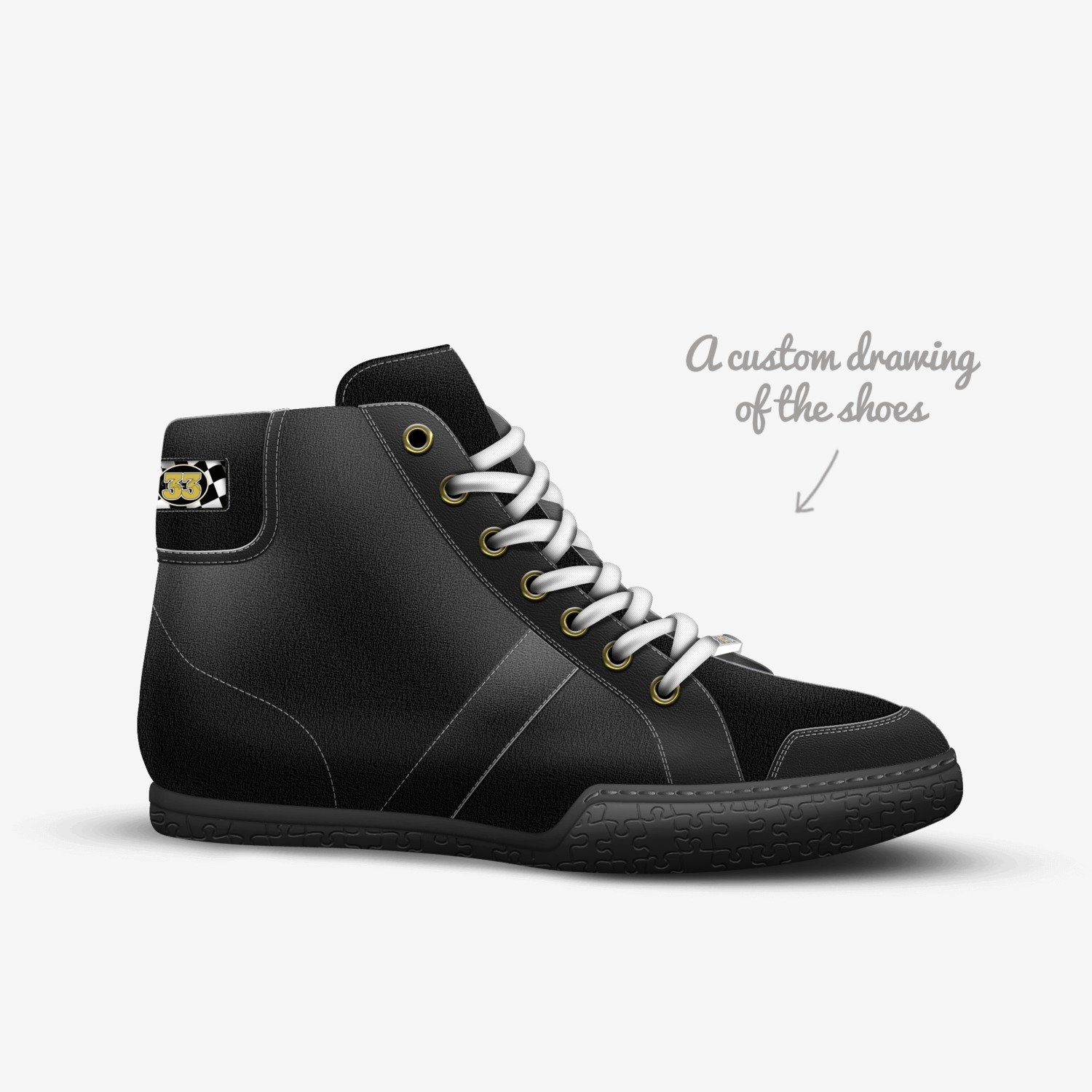Roman X custom made in Italy shoes by Kalito Ayala | Sketch view