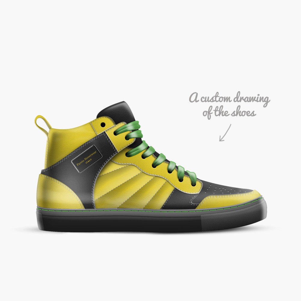 Pareto Streetwear limited edition shoe Pareto Streetwear artisan made in Italy shoes by Jeffrey Thomas