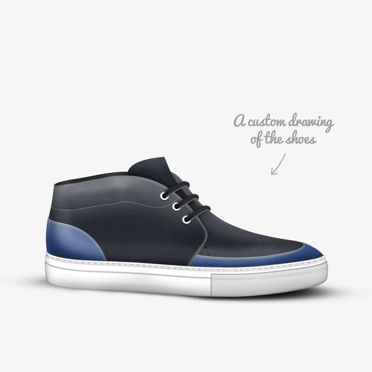 1989 custom made in Italy shoes by Mivi Sf | Sketch view