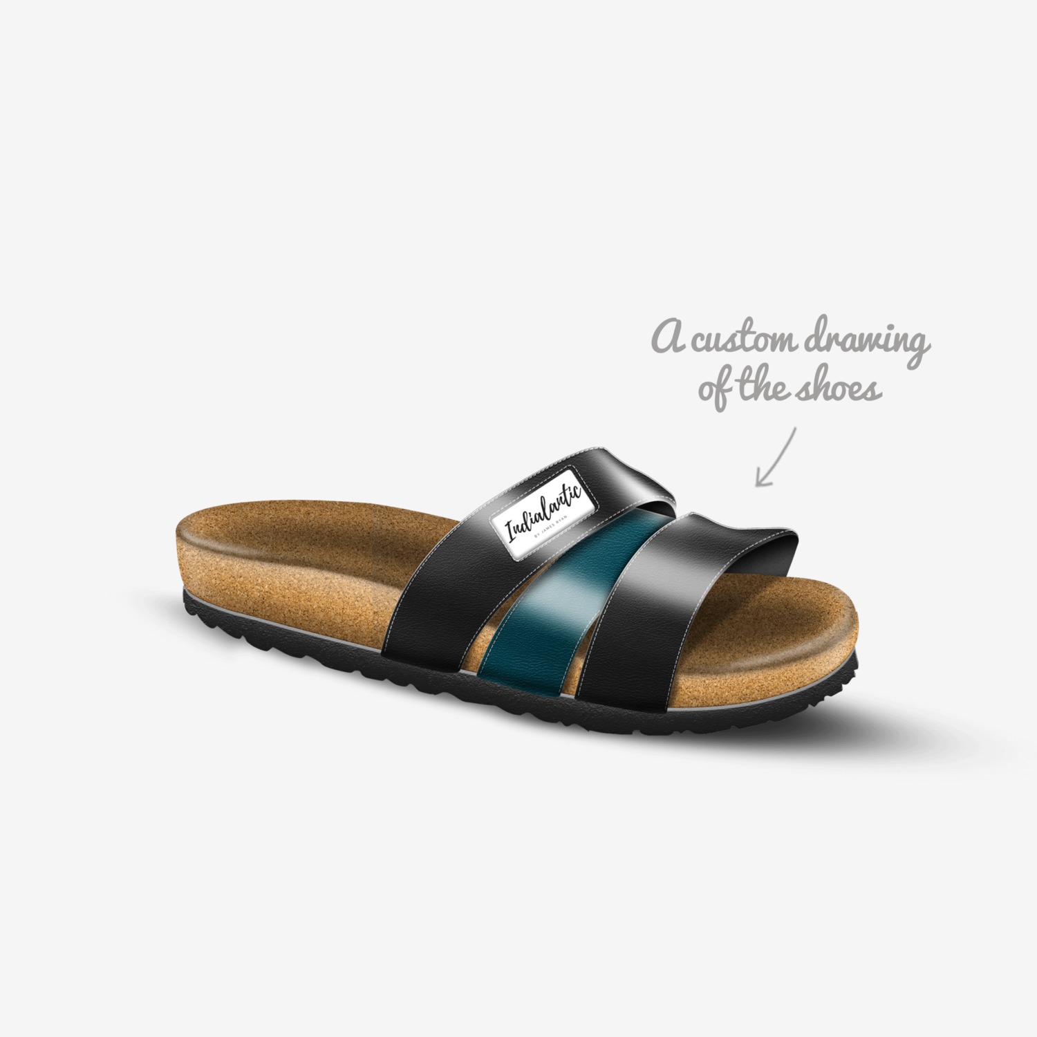 St. Pete custom made in Italy shoes by James Ryan | Sketch view