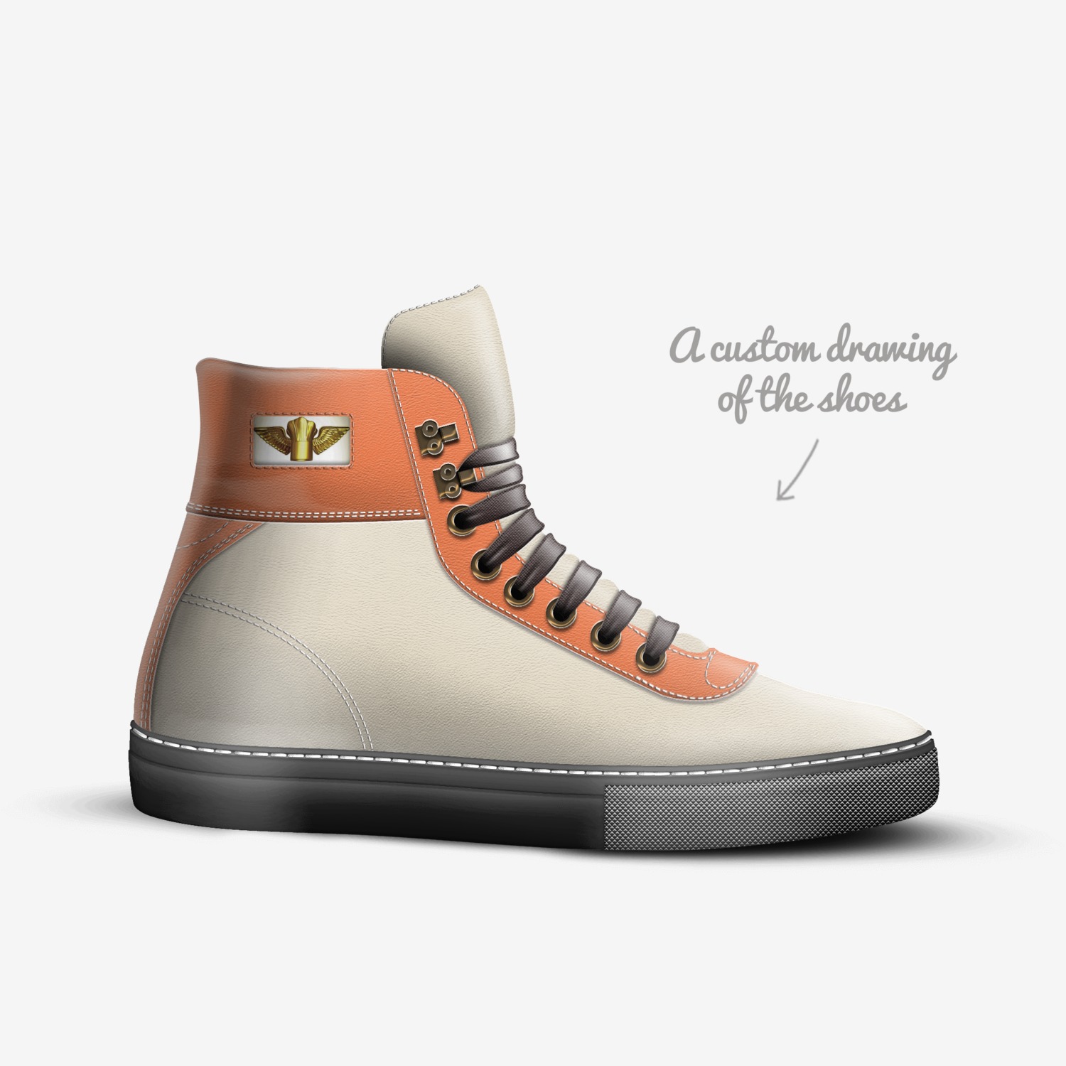 CD Challenger custom made in Italy shoes by Chef Daniel Young | Sketch view