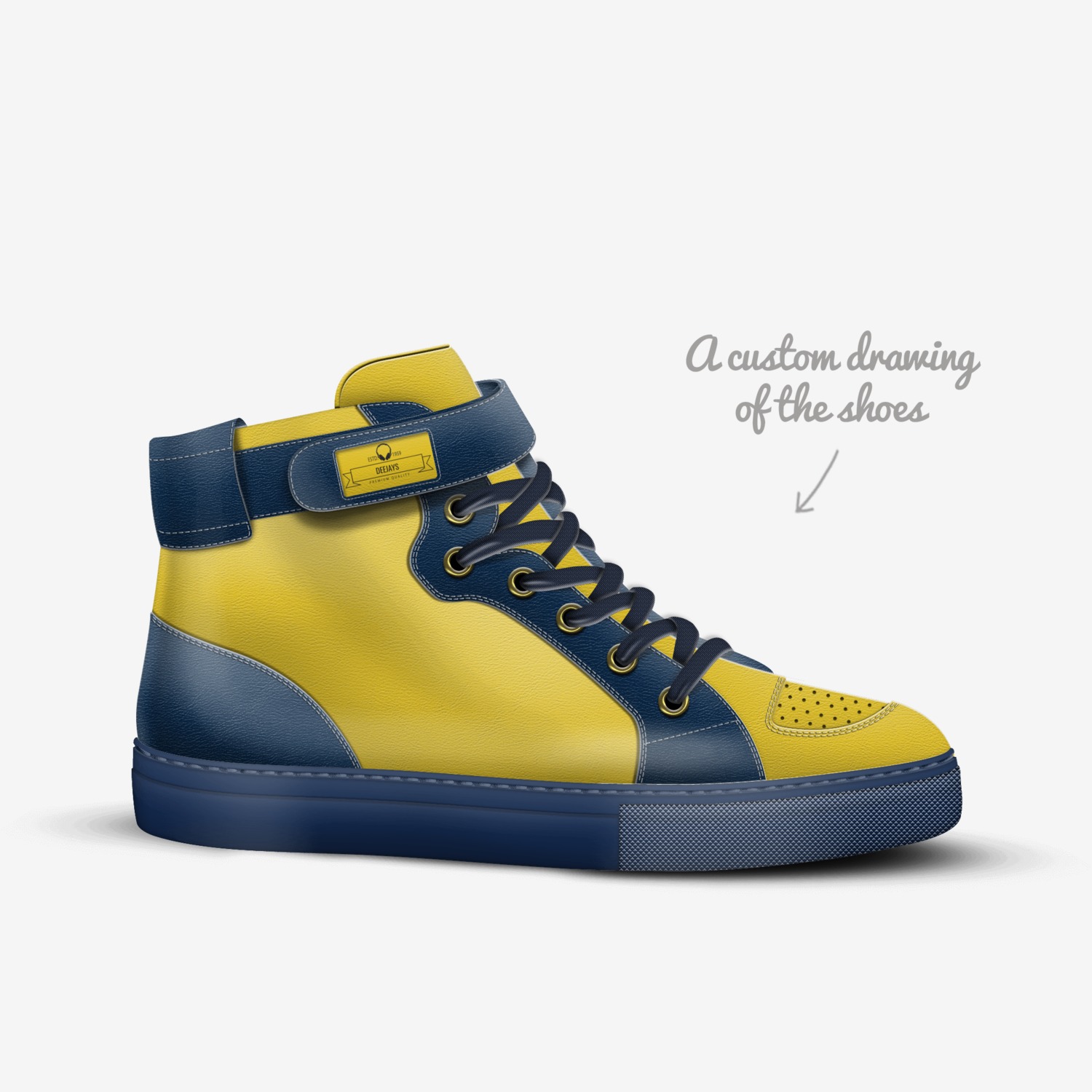 Deejays custom made in Italy shoes by Julesa Jointer | Sketch view