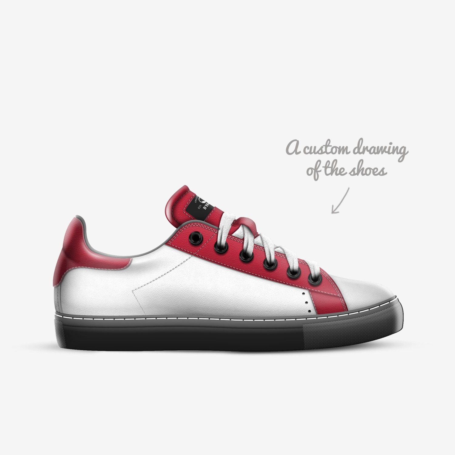 B'Notes custom made in Italy shoes by Troy Burk | Sketch view
