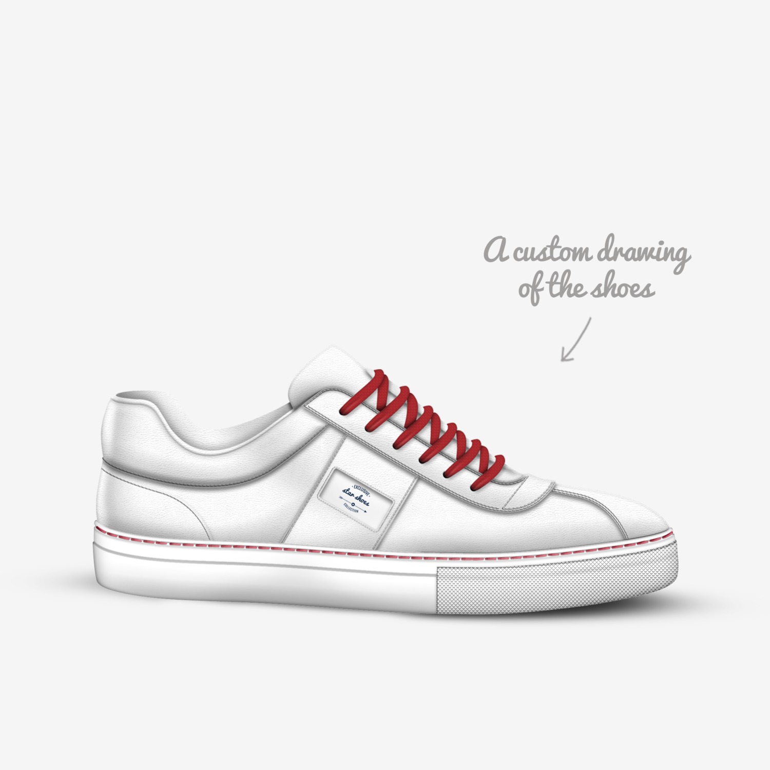 star shoes  custom made in Italy shoes by Aysha A | Sketch view