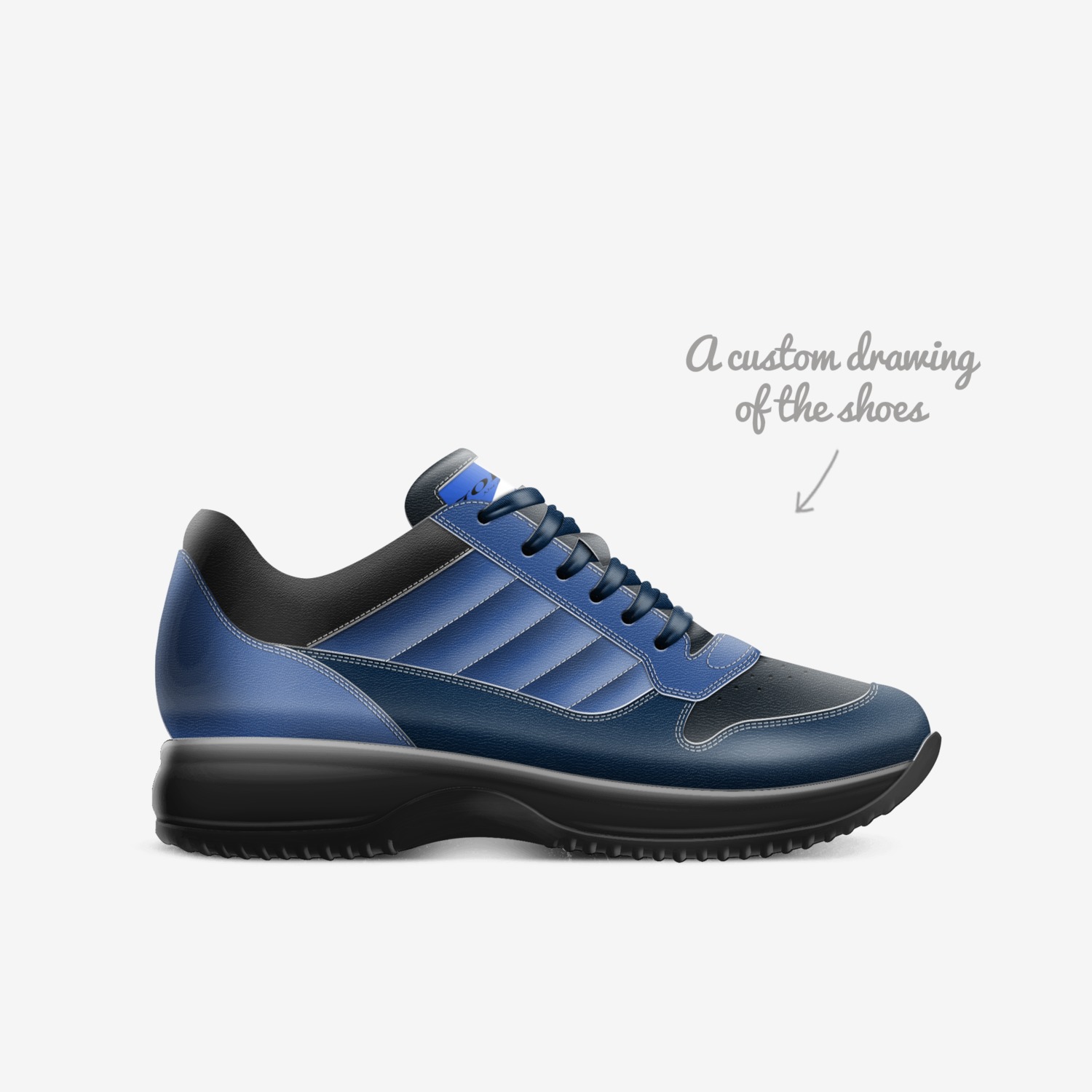 Johnsonz custom made in Italy shoes by Ashley Johnson | Sketch view