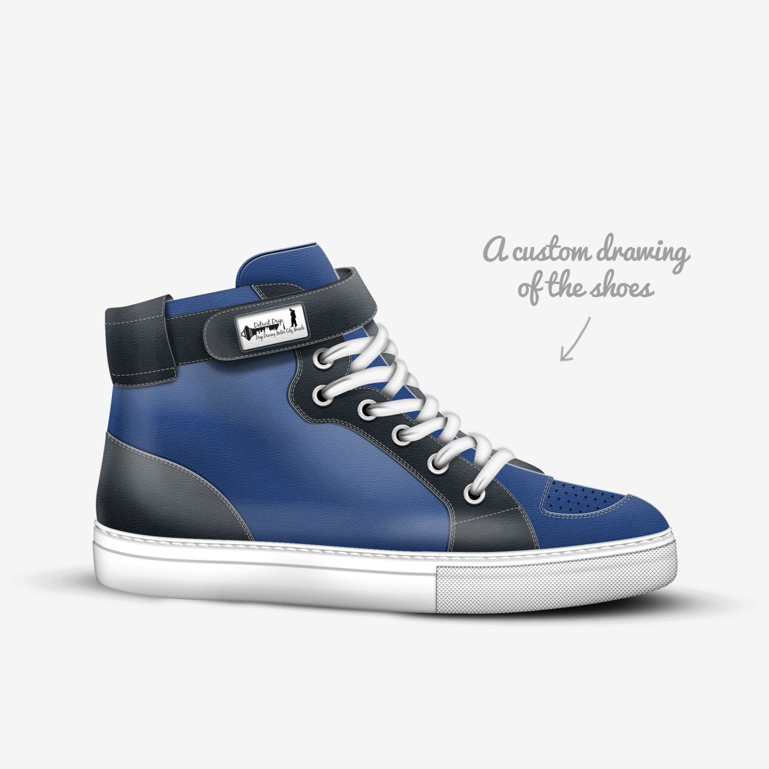 Drip Drive custom made in Italy shoes by Lucious Conway | Sketch view