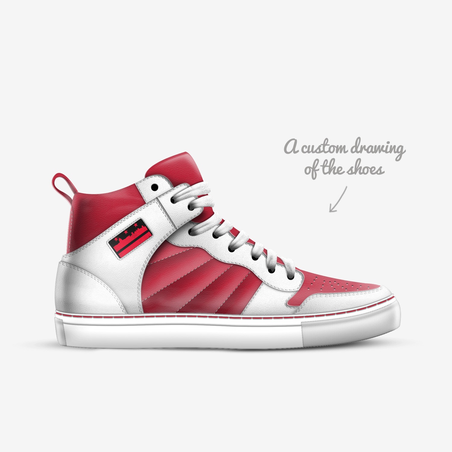 Aye Moe custom made in Italy shoes by Michael Clark | Sketch view