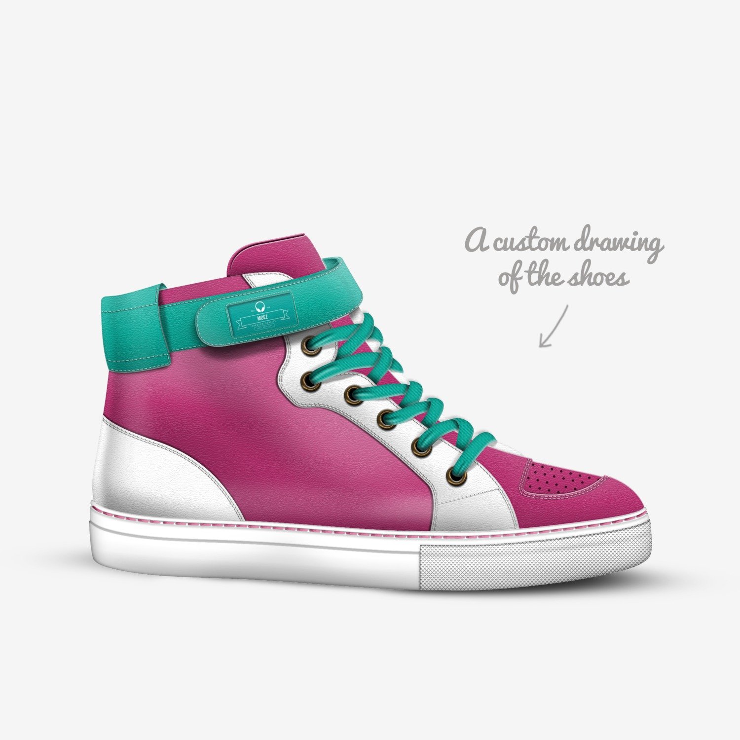 MOEZ custom made in Italy shoes by Moesha Shand | Sketch view