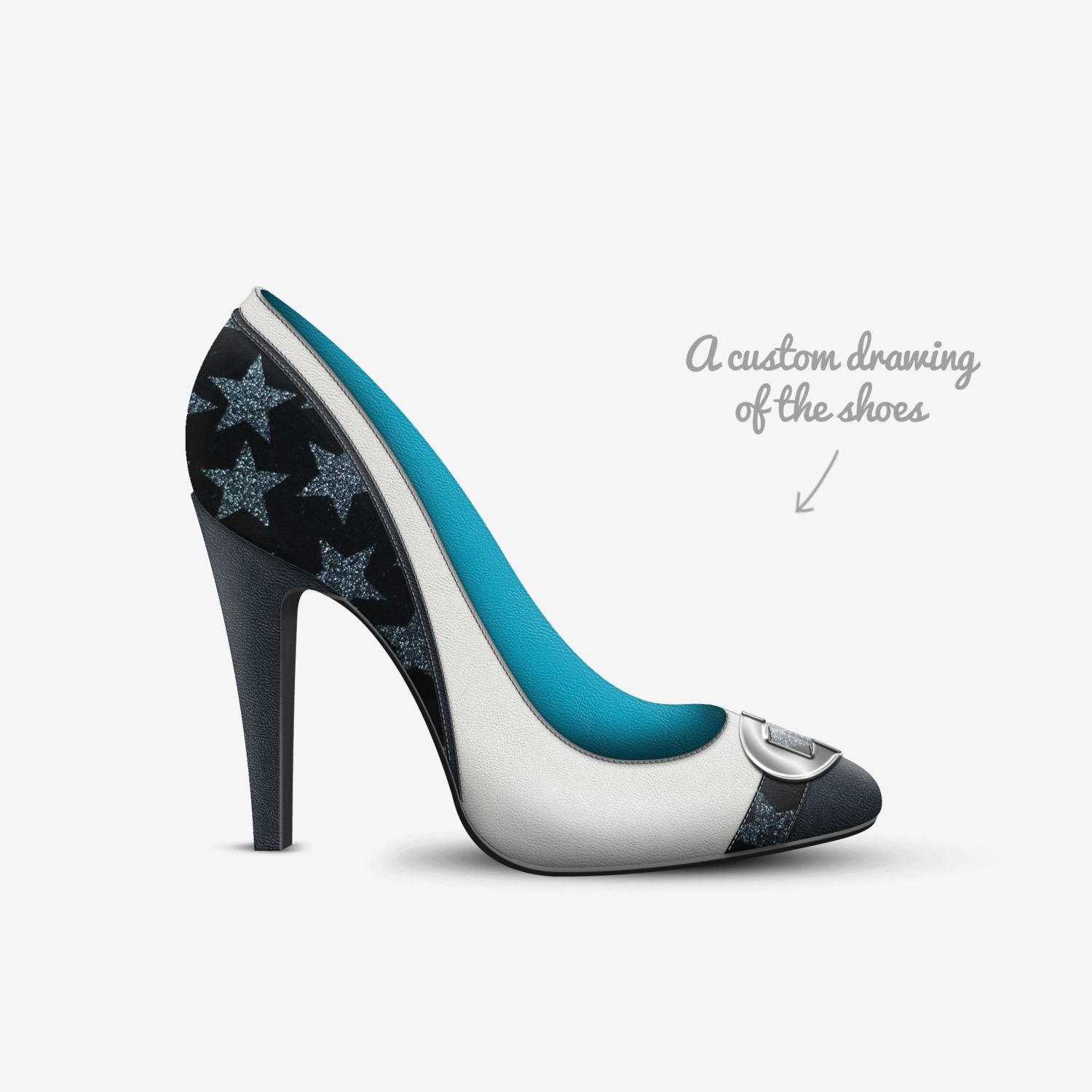 LG Hedy custom made in Italy shoes by Lady Grey | Sketch view