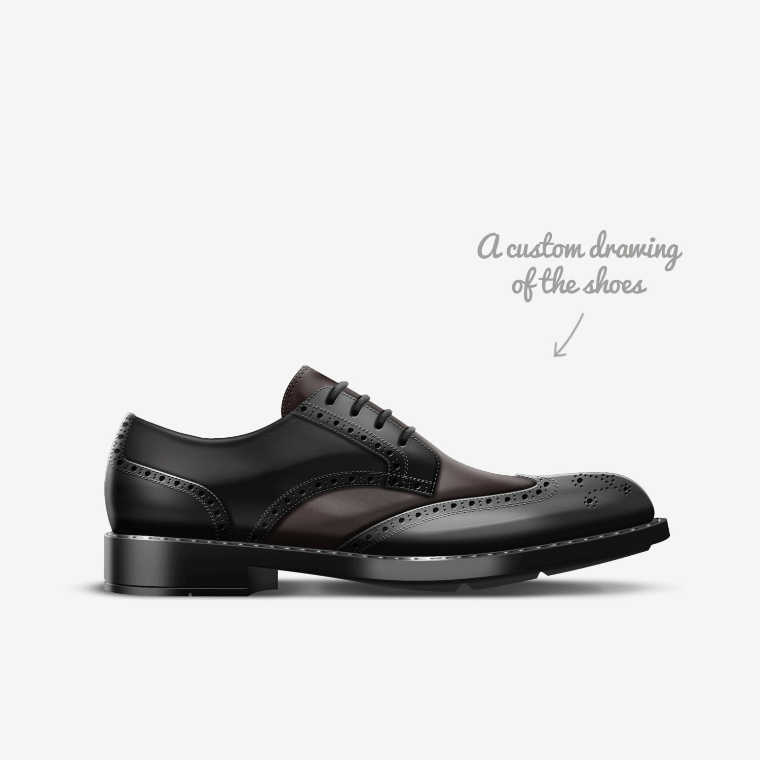LG Astaire custom made in Italy shoes by Lady Grey | Sketch view