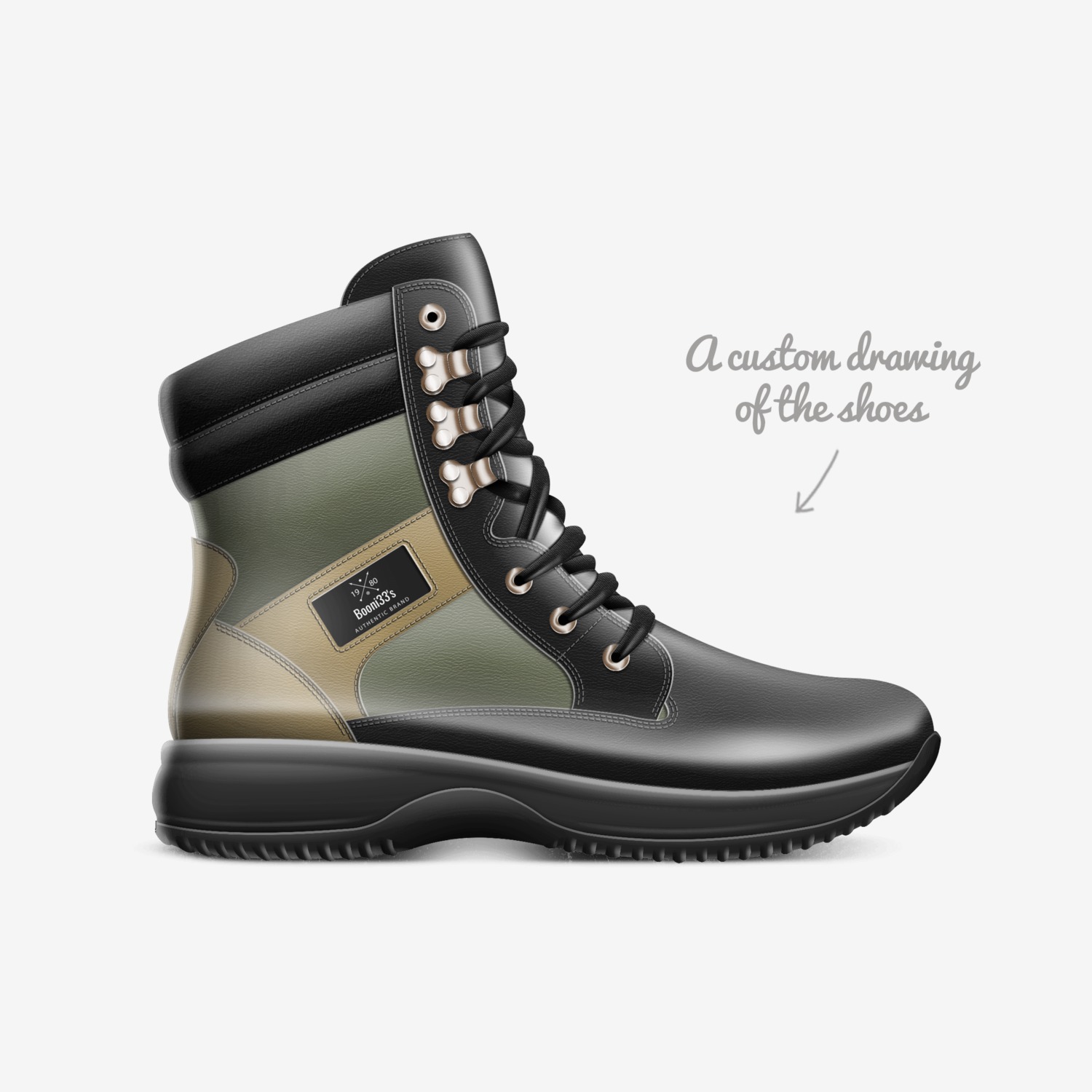 Booni33's custom made in Italy shoes by Lathel Wise Iii | Sketch view