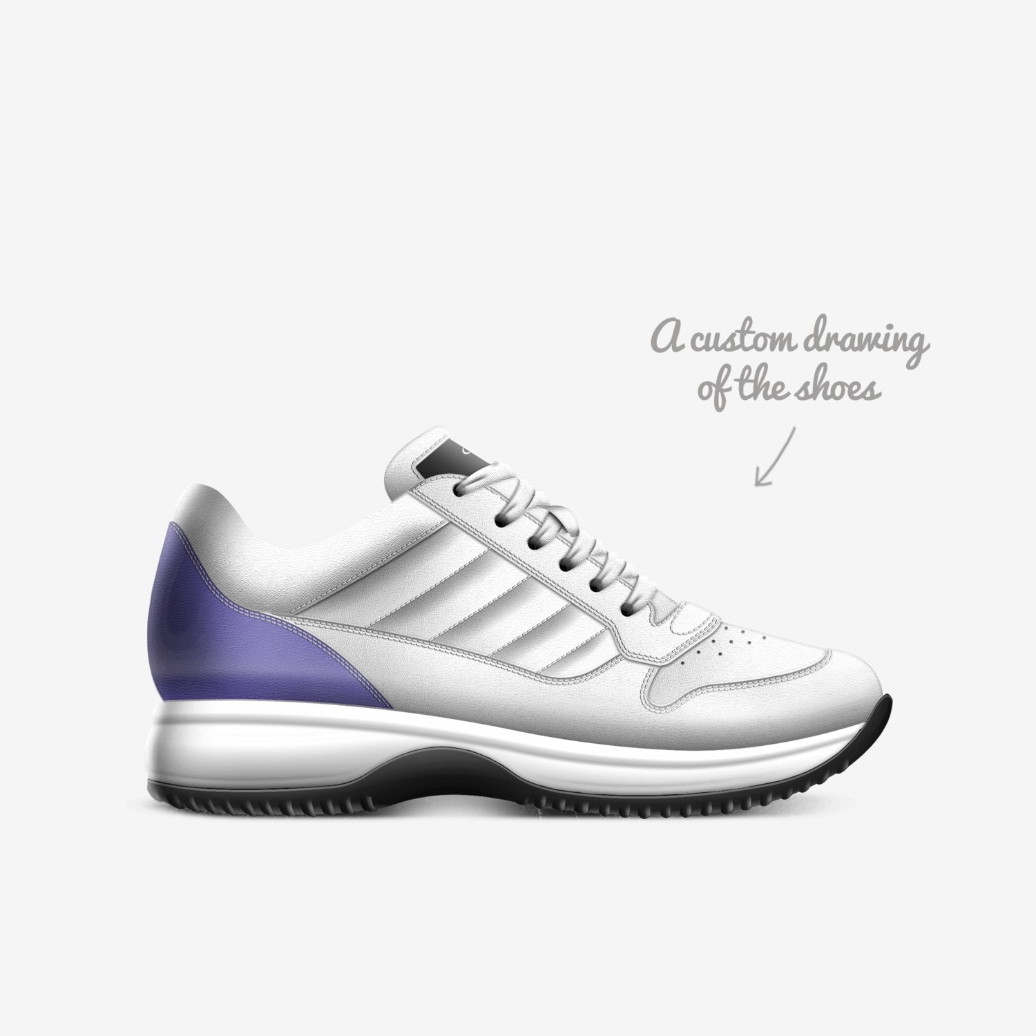 CaliGear custom made in Italy shoes by Jerij Bobelli Johnson | Sketch view