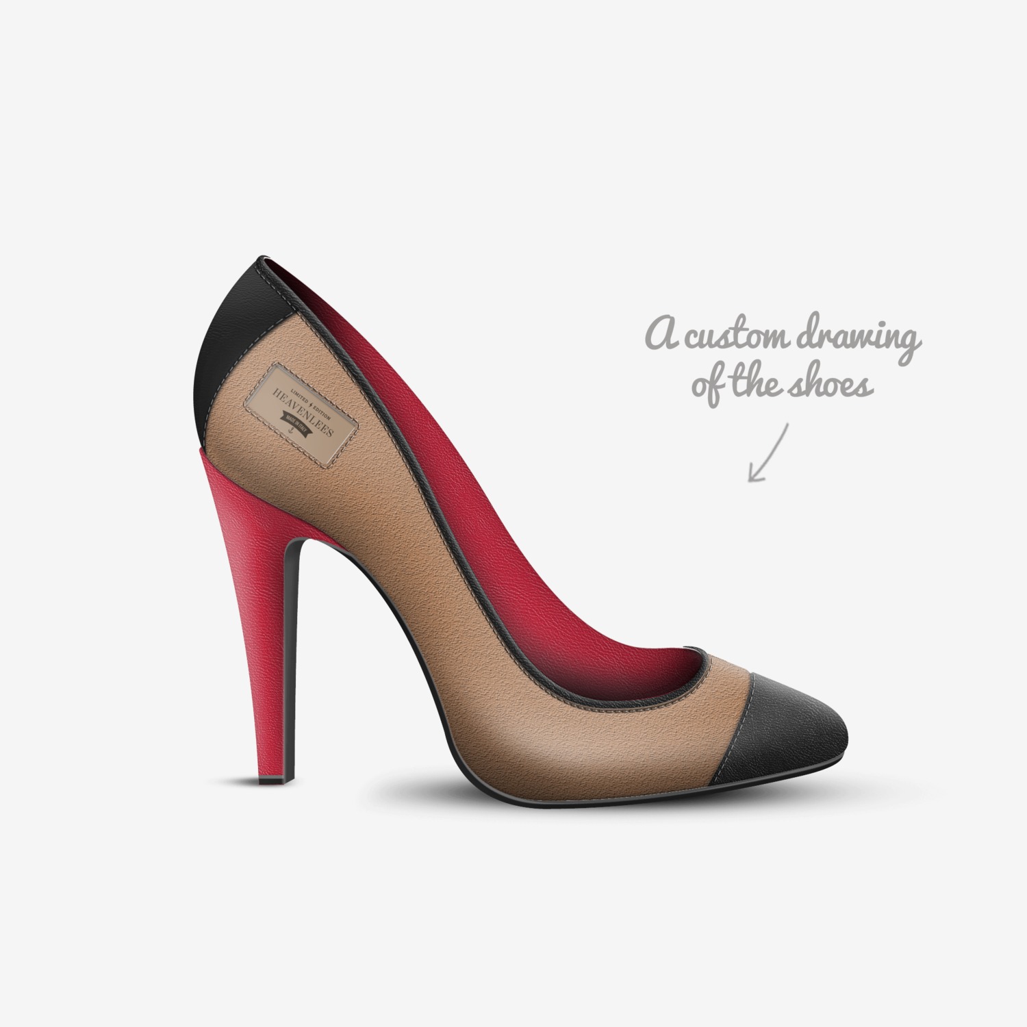 HEAVENLEES custom made in Italy shoes by Paul Godwin | Sketch view