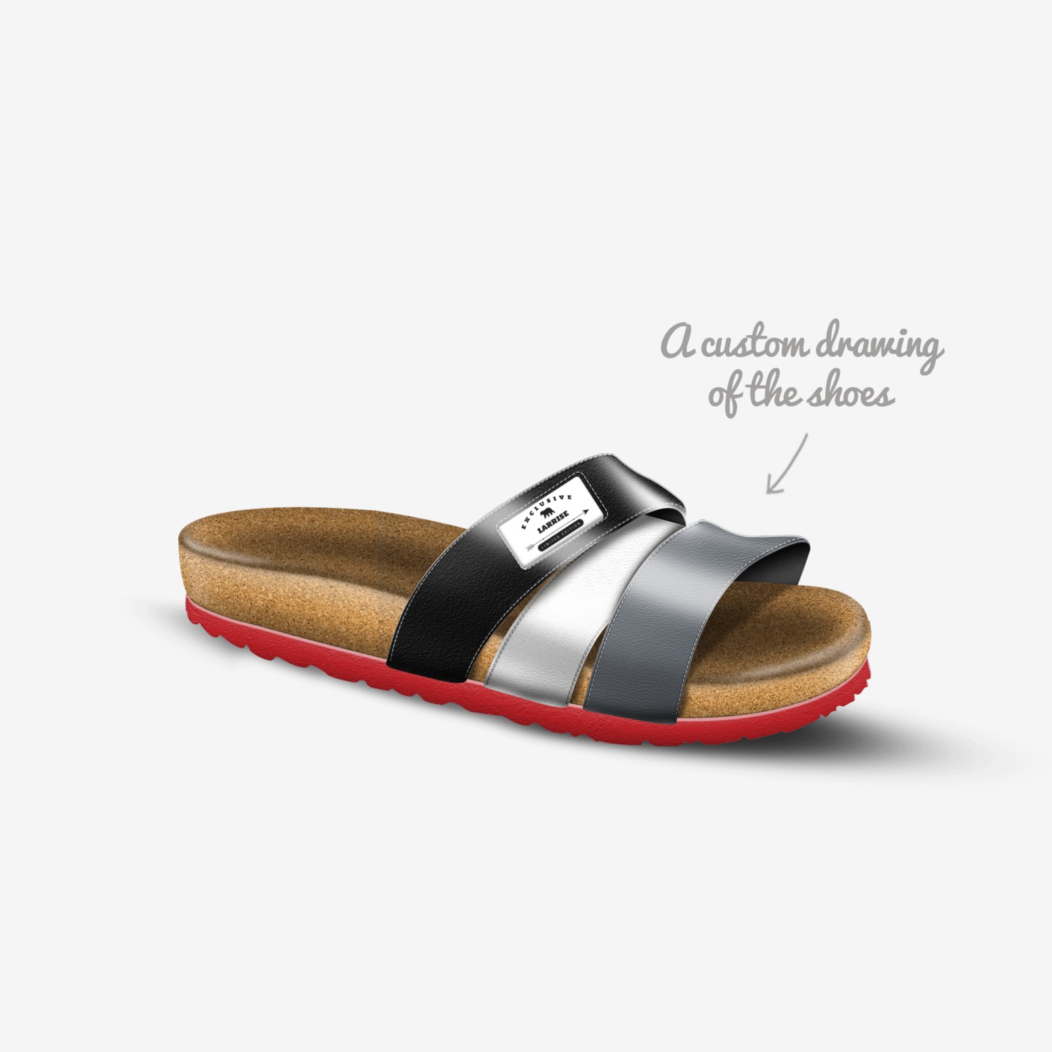 Larrise custom made in Italy shoes by Talaya Massey | Sketch view