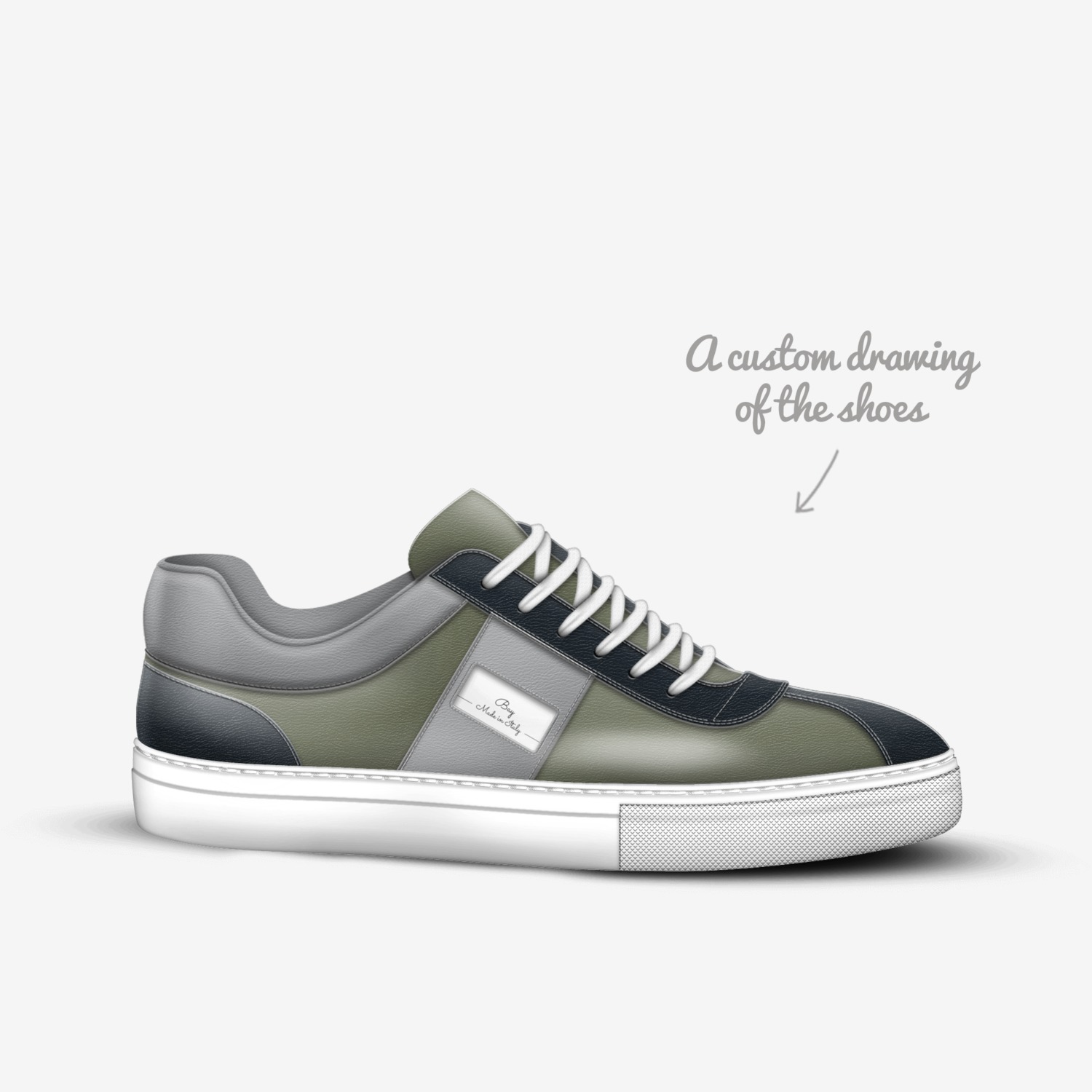 Bay custom made in Italy shoes by Bailey Stephens | Sketch view